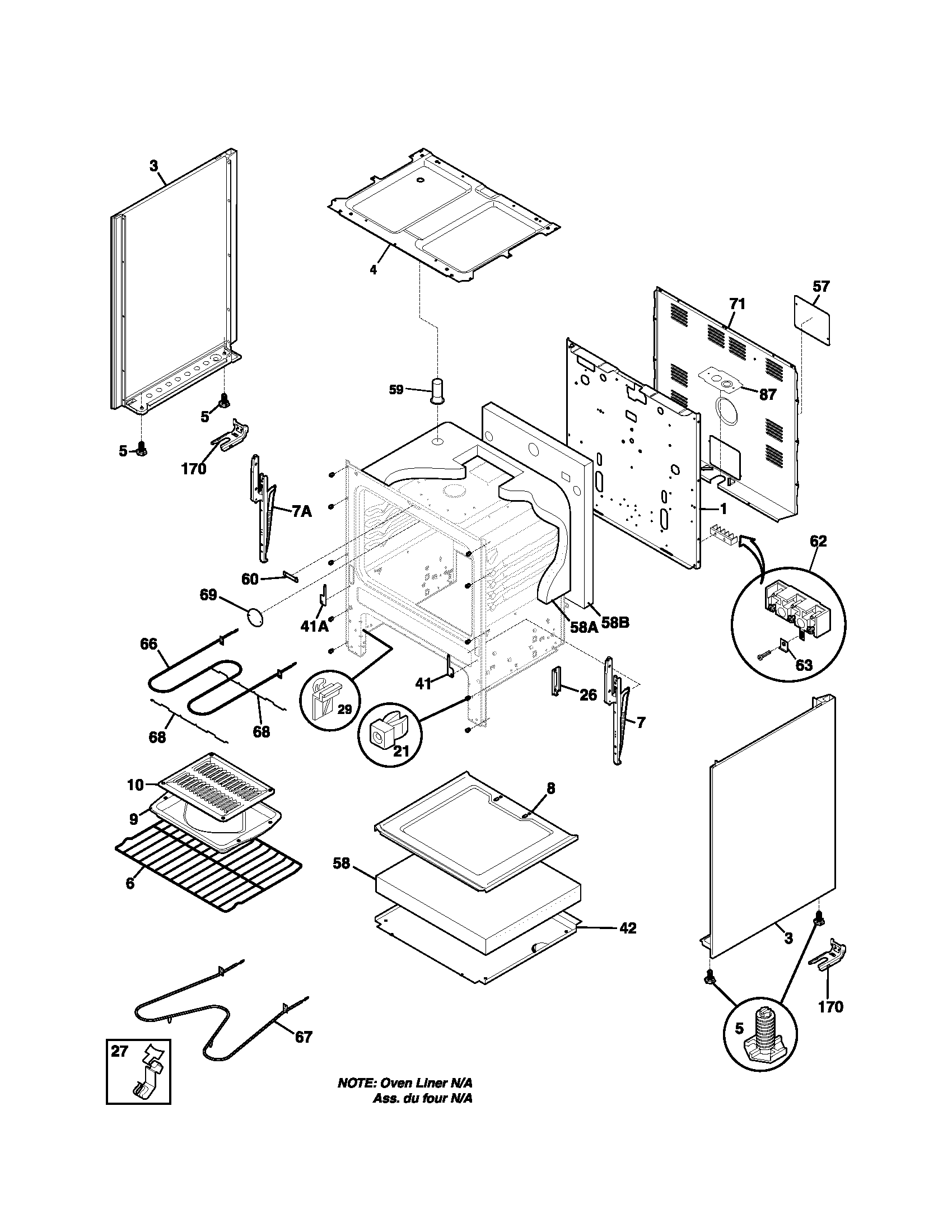 Kenmore 79090820401 body diagram