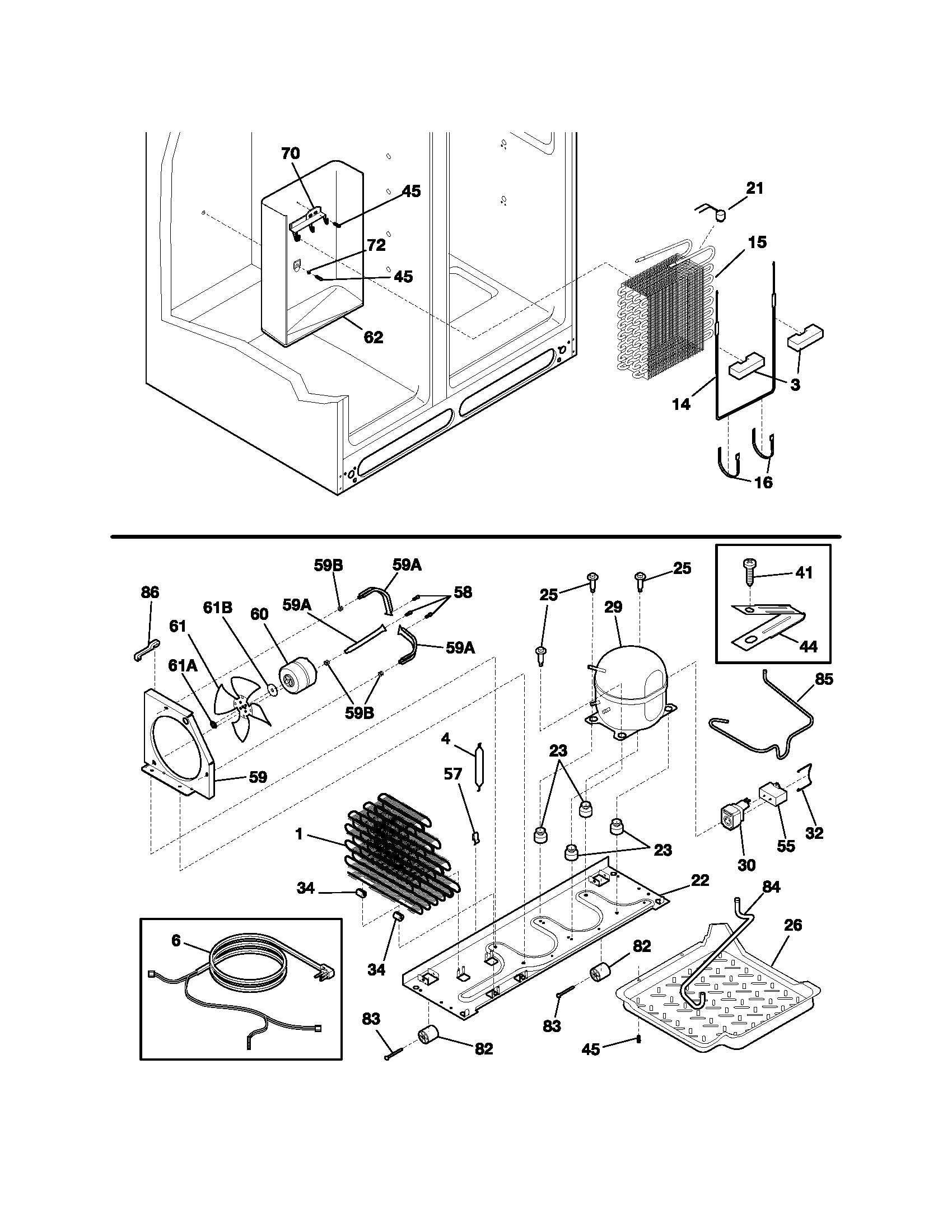 Frigidaire FRS26F4CB2 system diagram