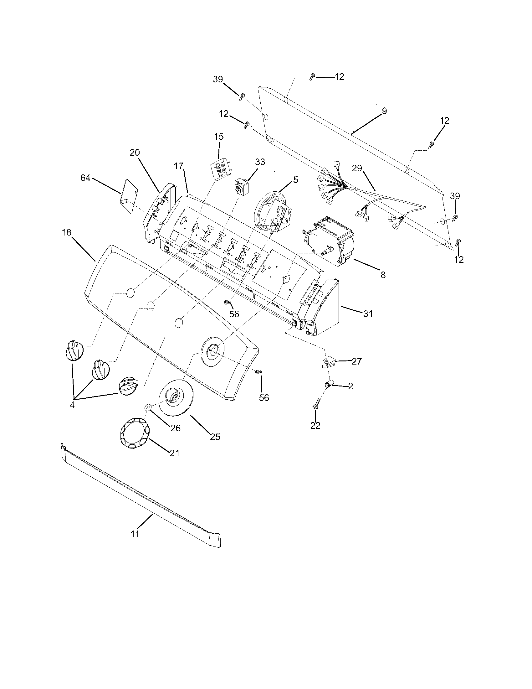 Frigidaire GSWS9331DS0 control panel diagram