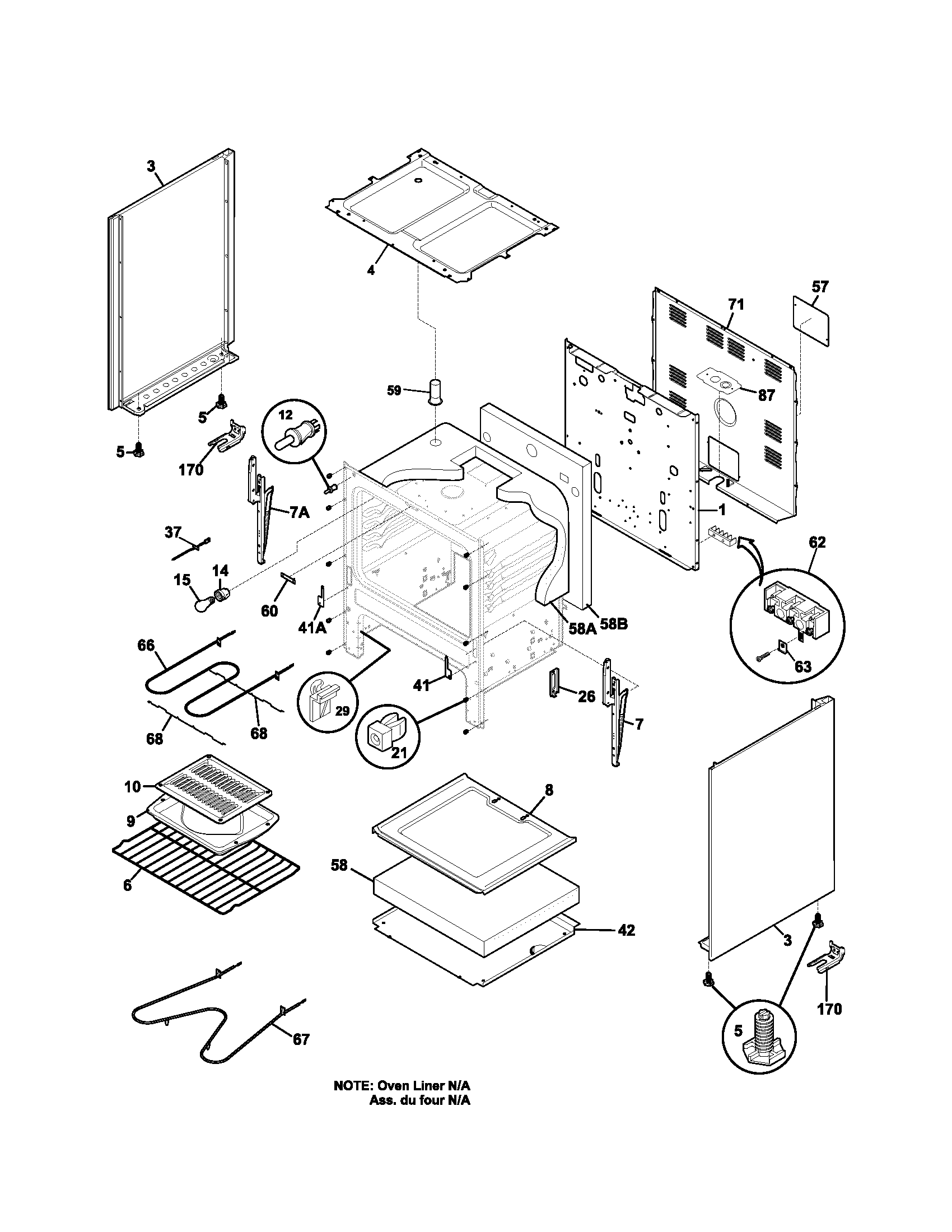 Kenmore 79091032401 body diagram