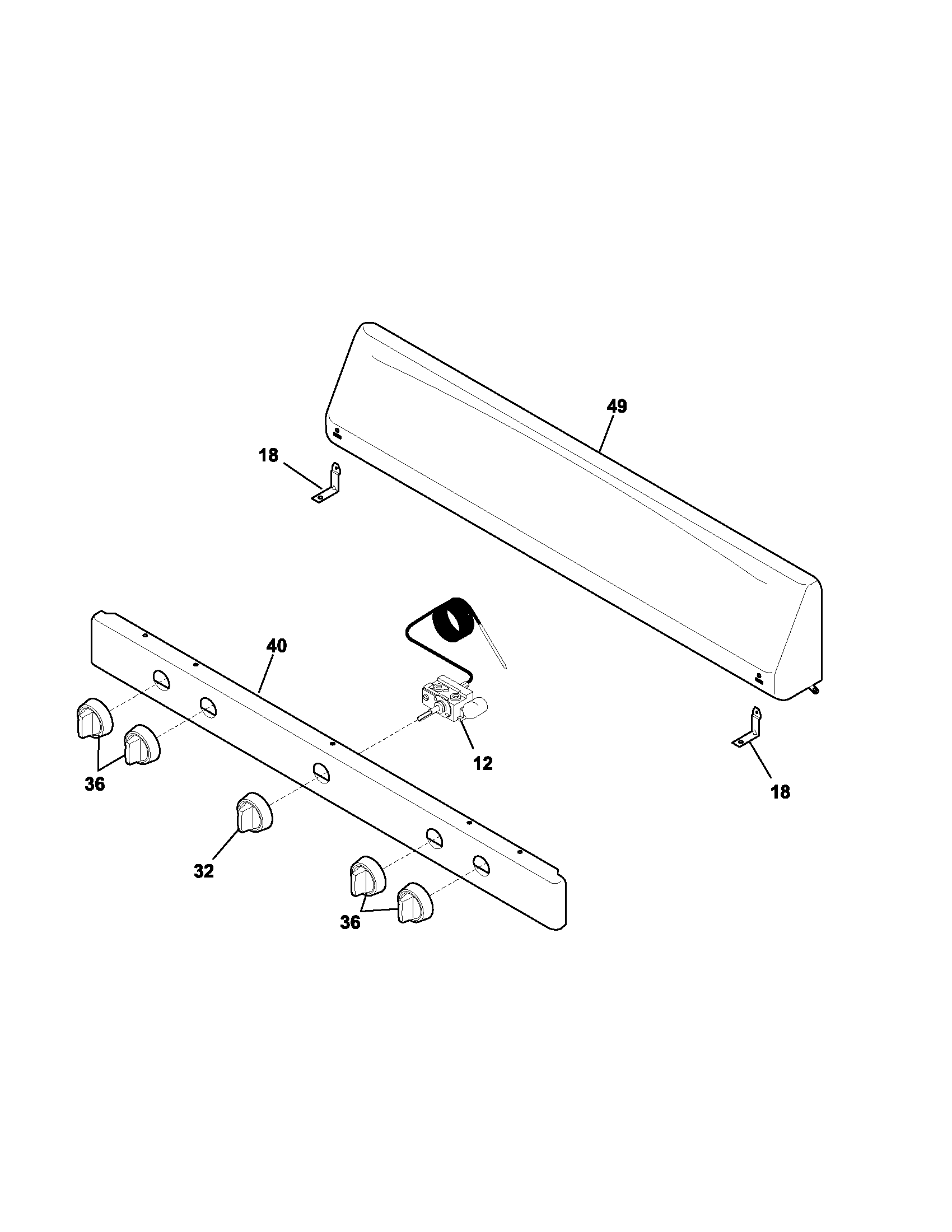 Kenmore 79070260401 backguard diagram
