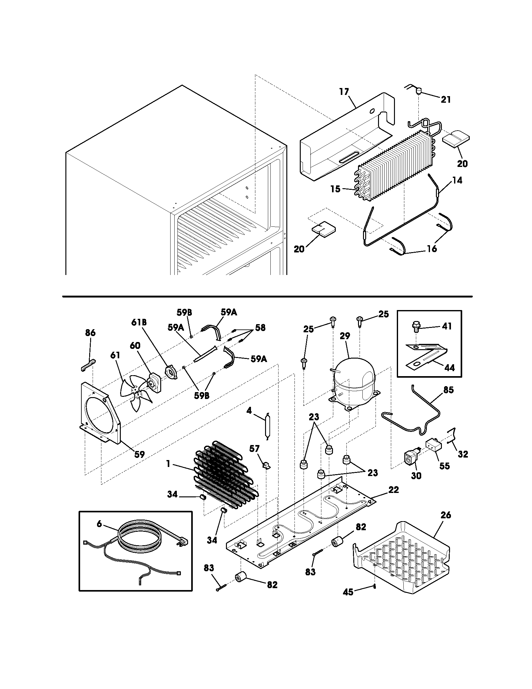 Frigidaire GS21HTZDW0 system diagram