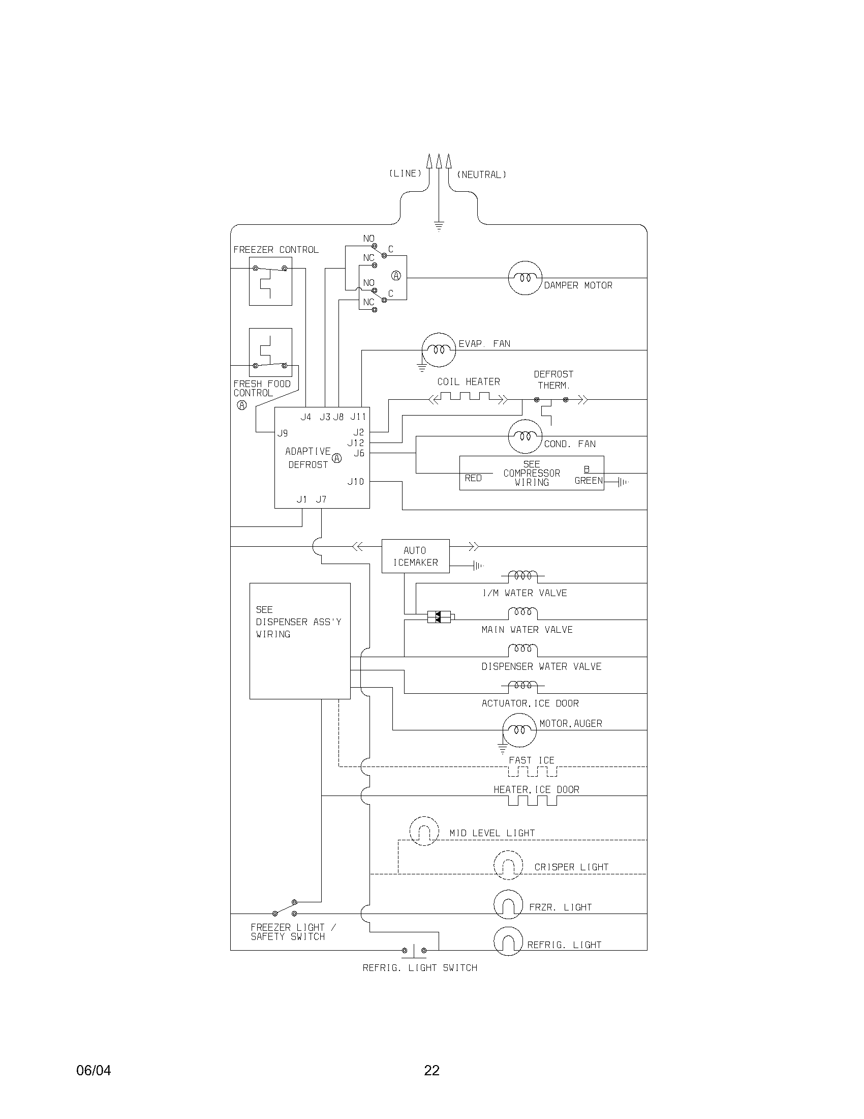 White-Westinghouse WRS23MF5ASB wiring schematic diagram