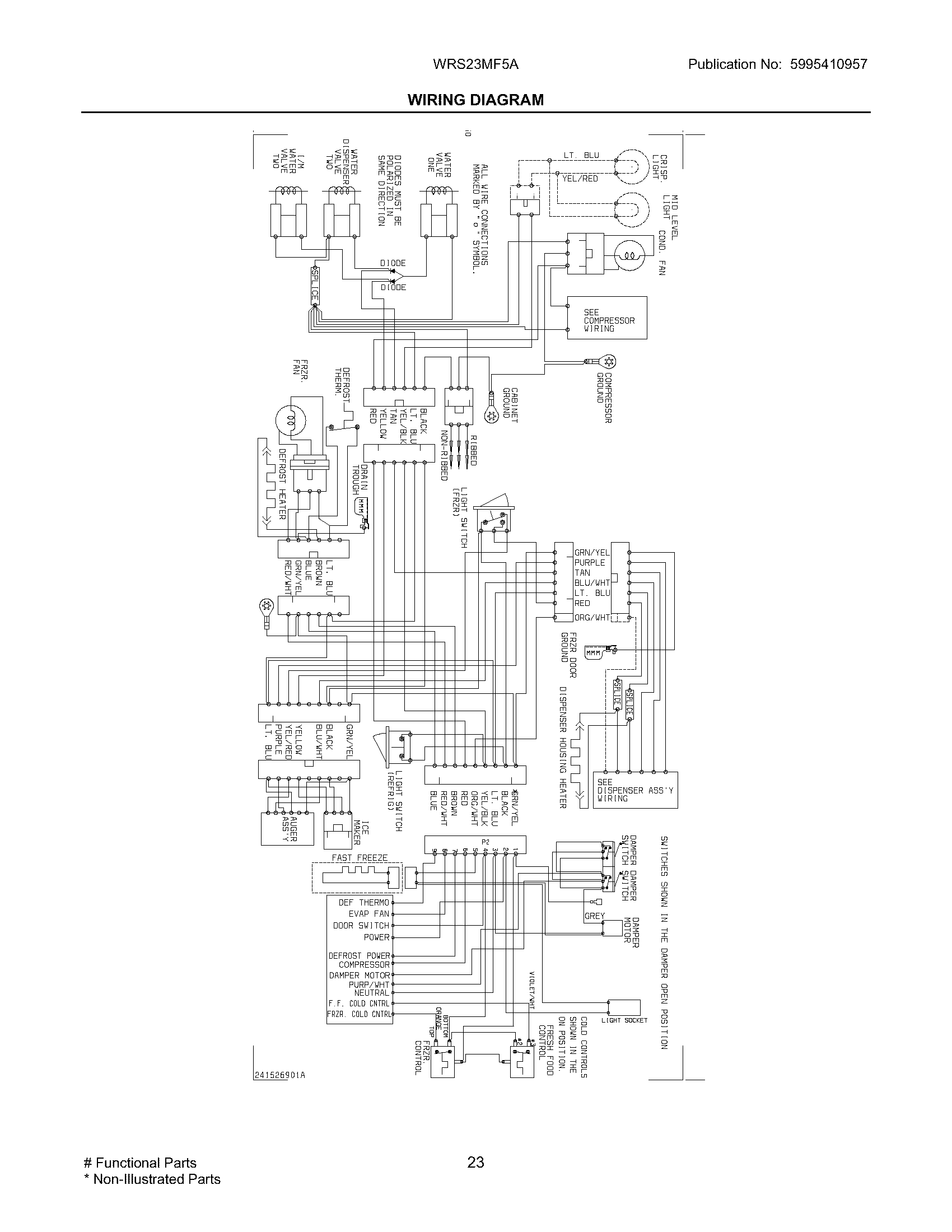 White-Westinghouse WRS23MF5ASB wiring diagram diagram