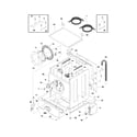 Frigidaire GLEH1642DS0 lower cabinet/top diagram