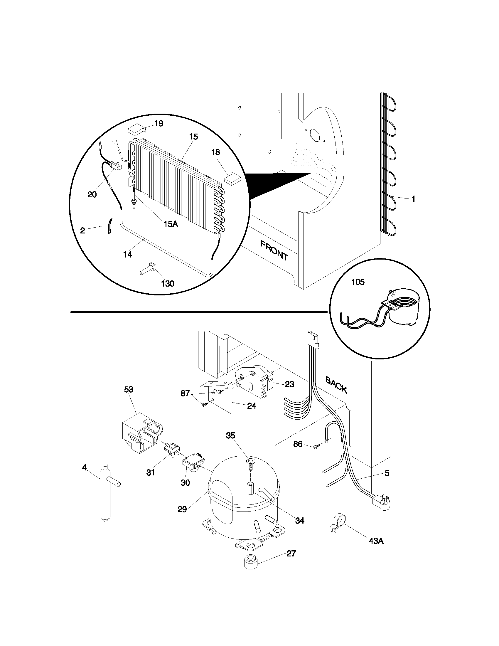 White-Westinghouse WFU11FC2CW2 system diagram