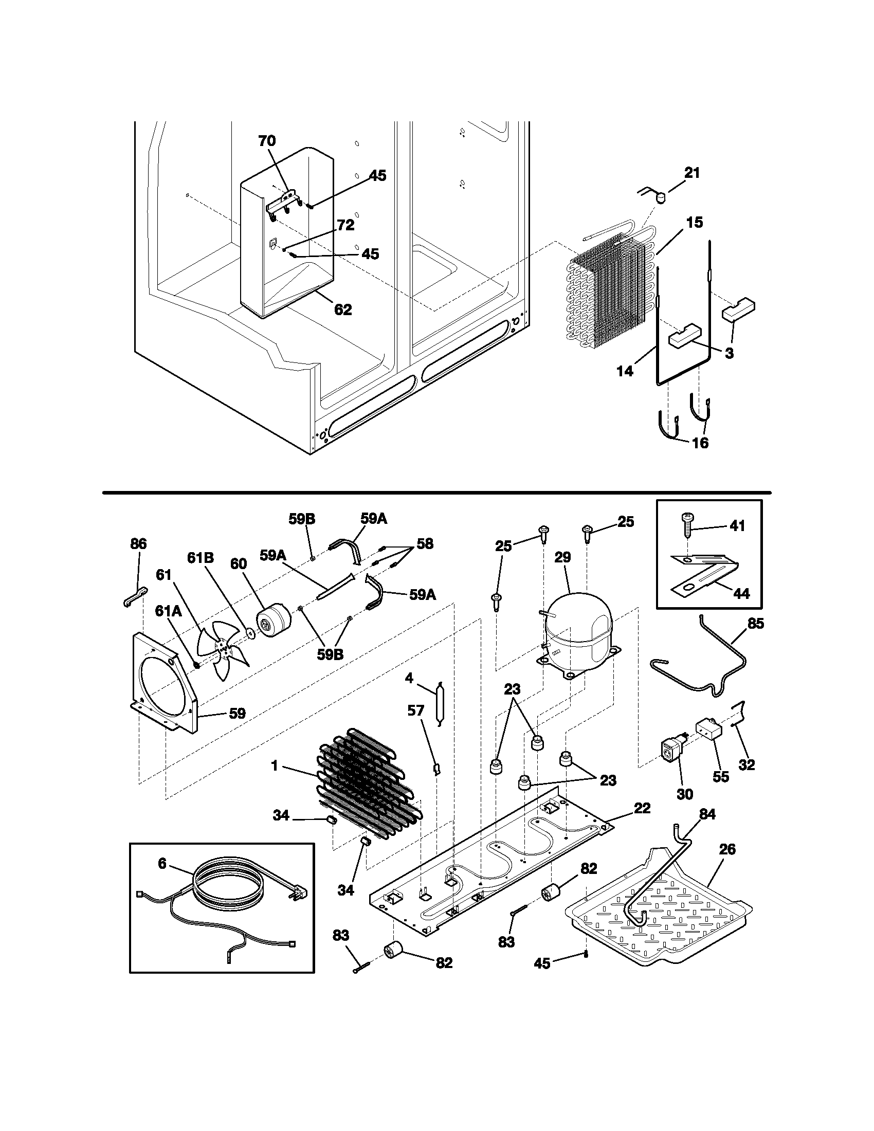 Frigidaire FRS23W3AWC system diagram