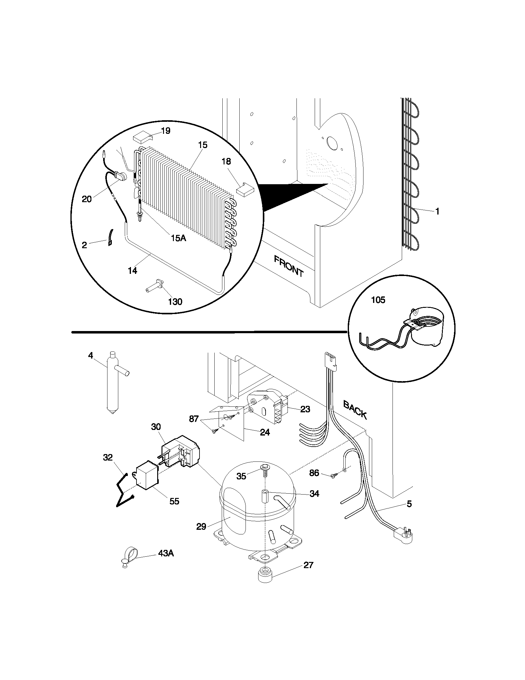Frigidaire FFU20FK1CW1 system diagram