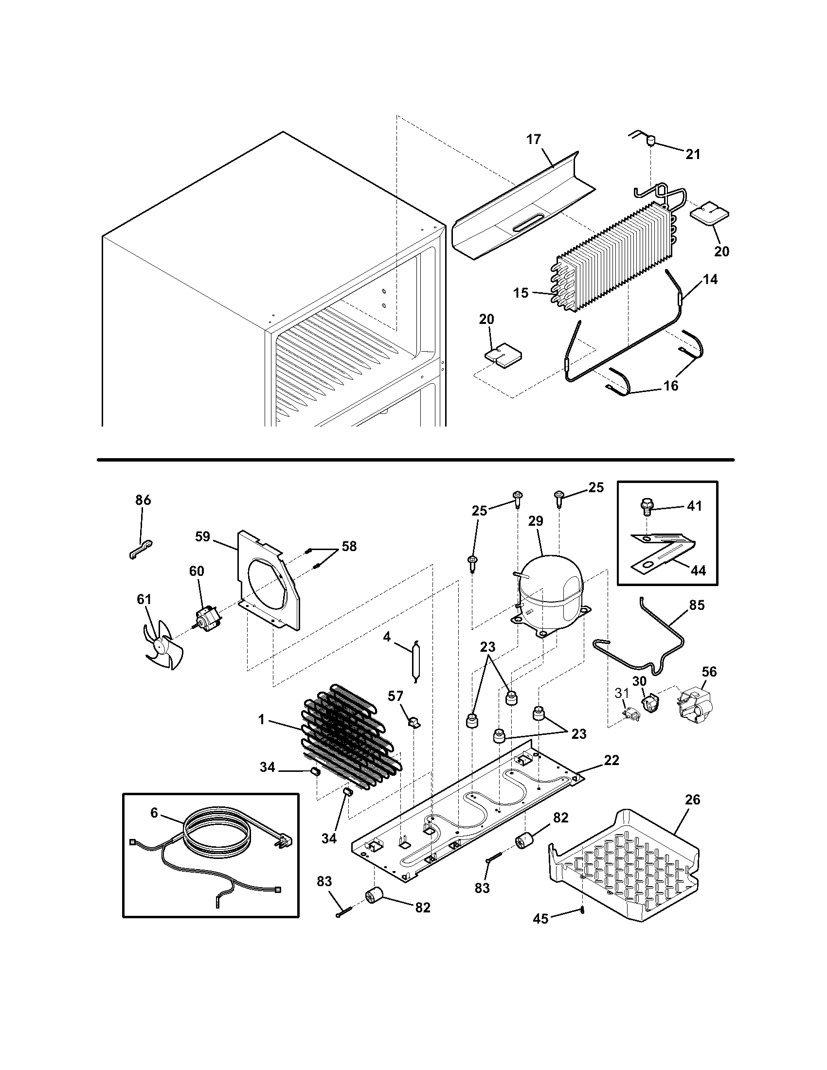 Frigidaire GLRT214TCB3 system diagram