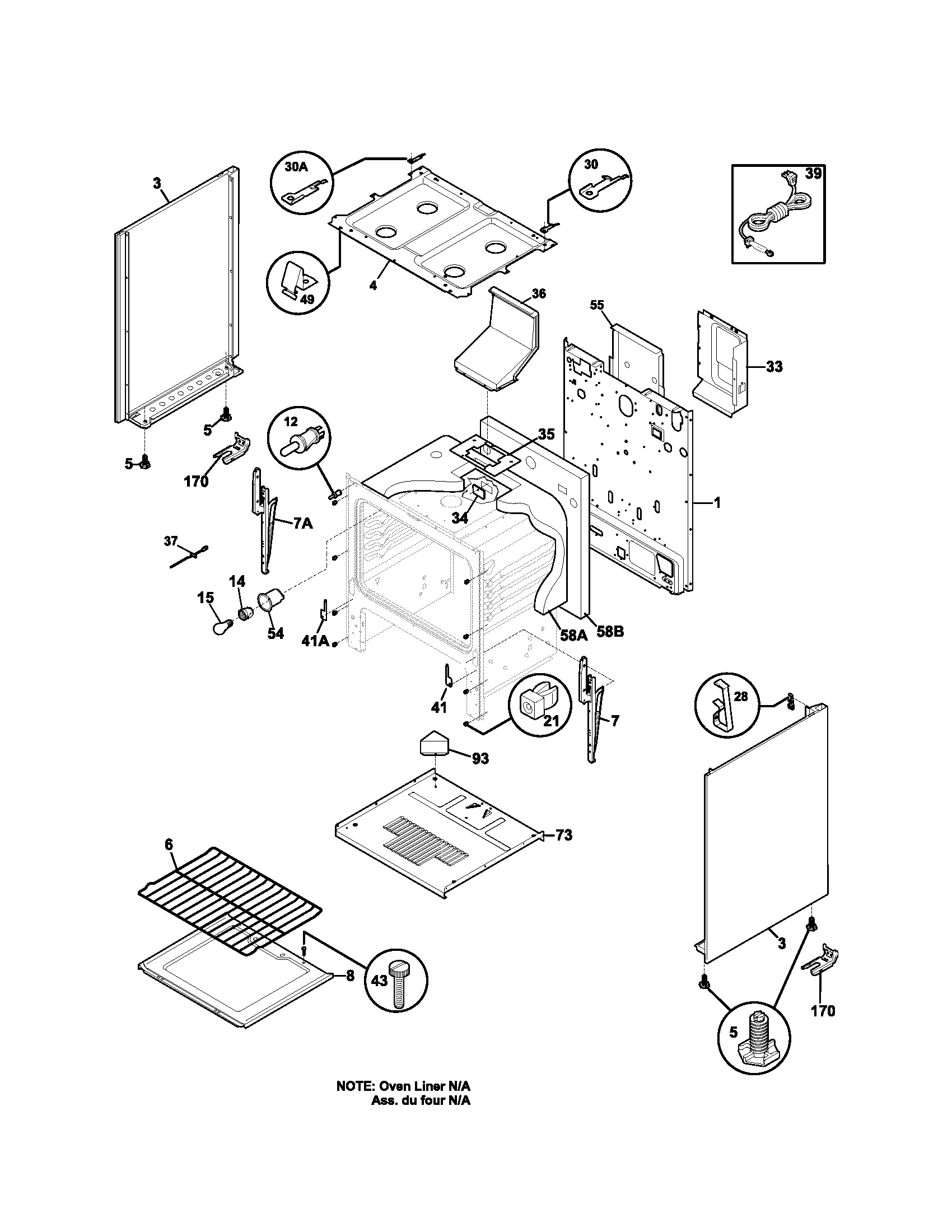Kenmore 79071411401 body diagram