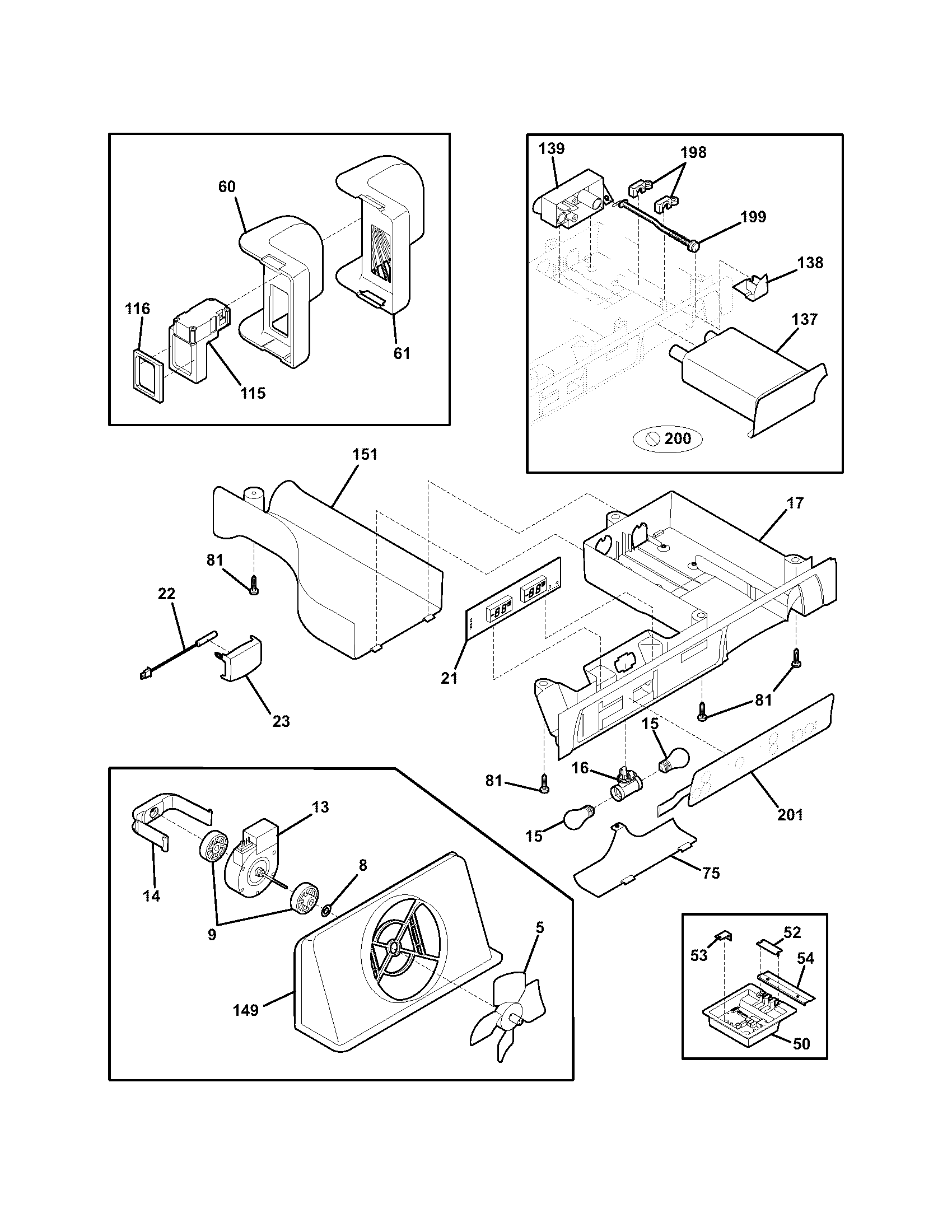 Frigidaire FSC23F7DW0 controls diagram