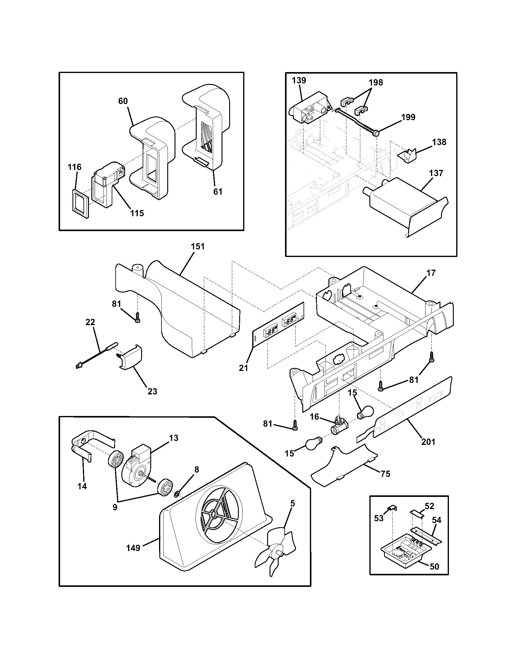 Frigidaire FSC23F7DSB1 controls diagram
