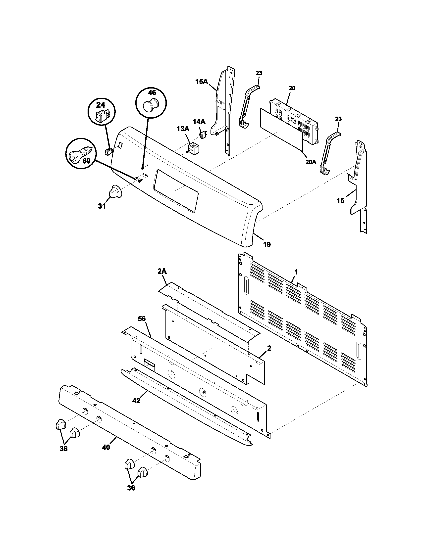 Kenmore 79075851302 backguard diagram