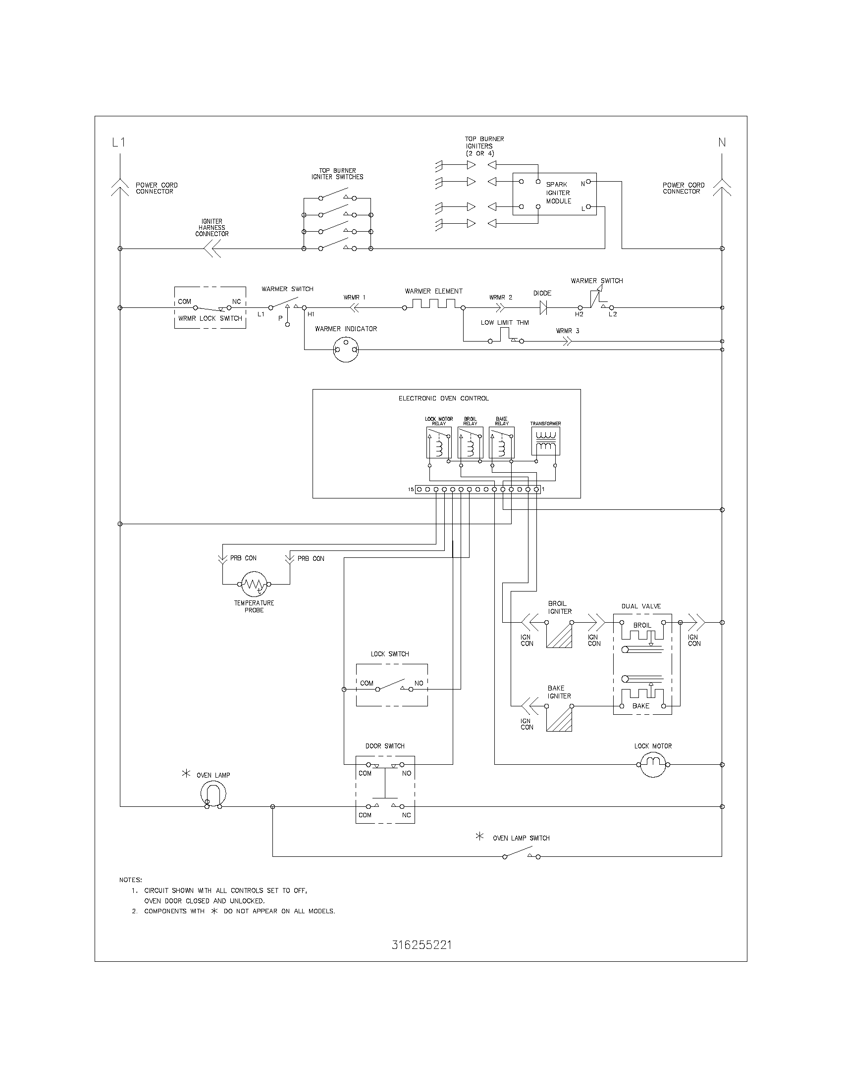 Kenmore 79075851302 wiring schematic diagram