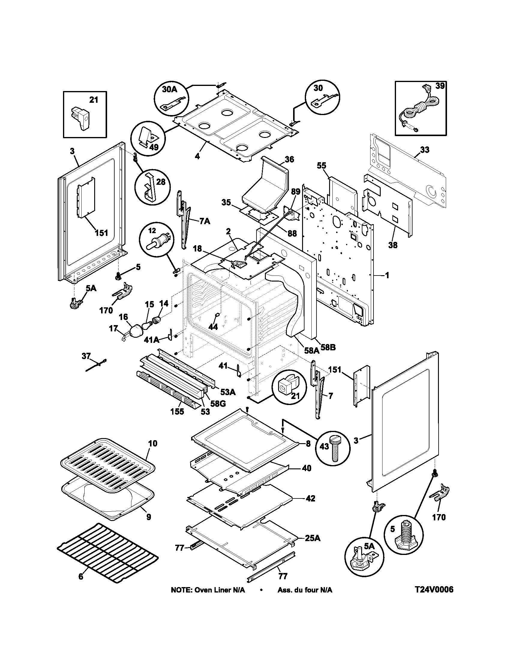 Kenmore 79075853302 body diagram