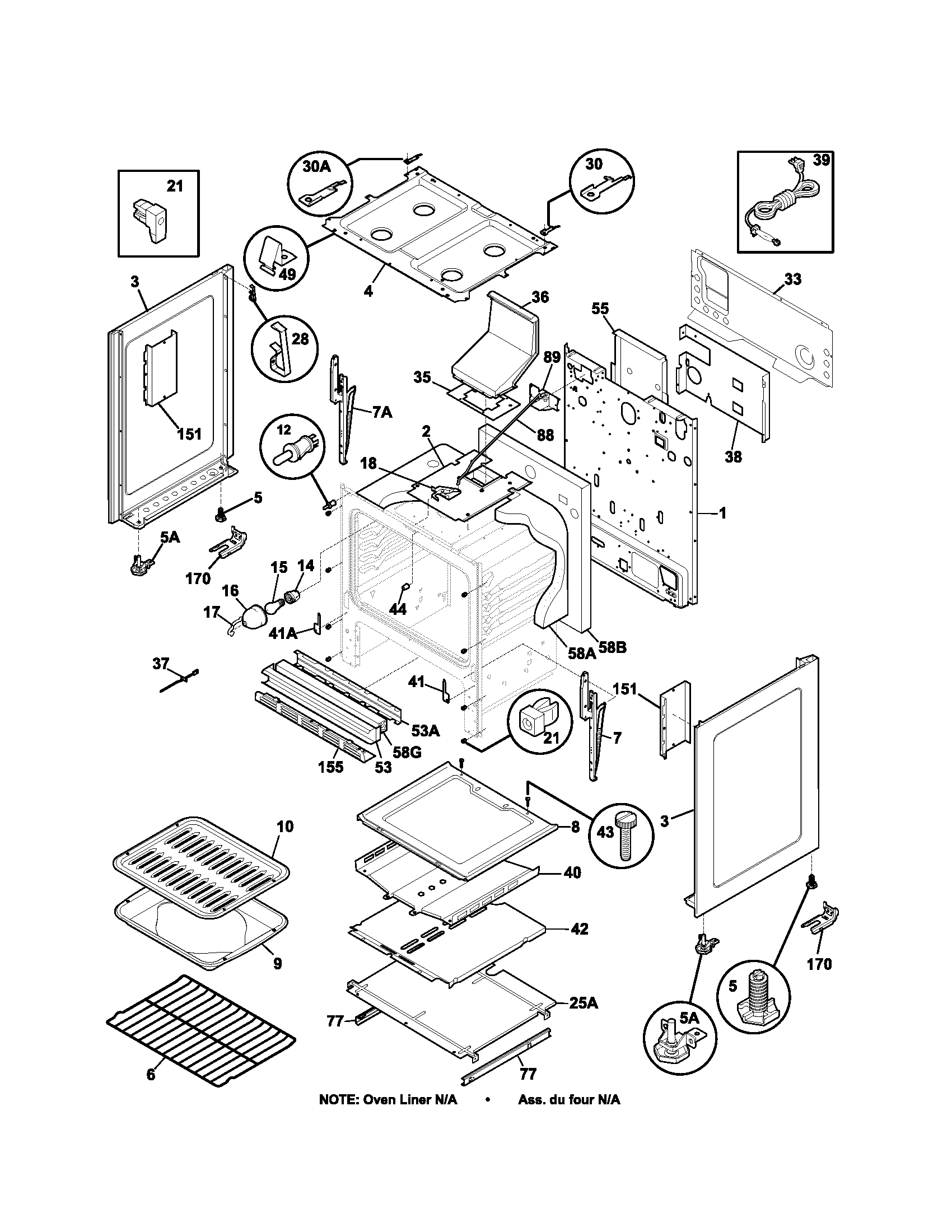 Kenmore 79075862302 body diagram