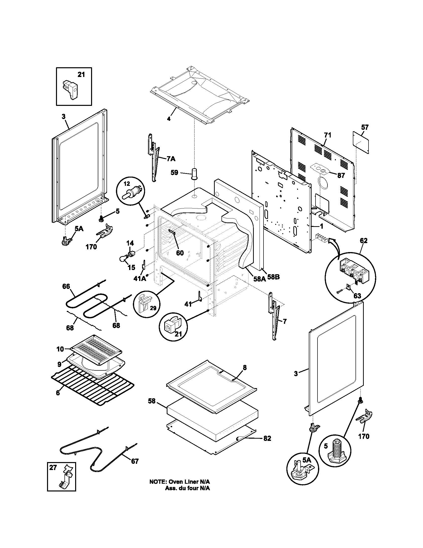 Kenmore 79064091303 body diagram