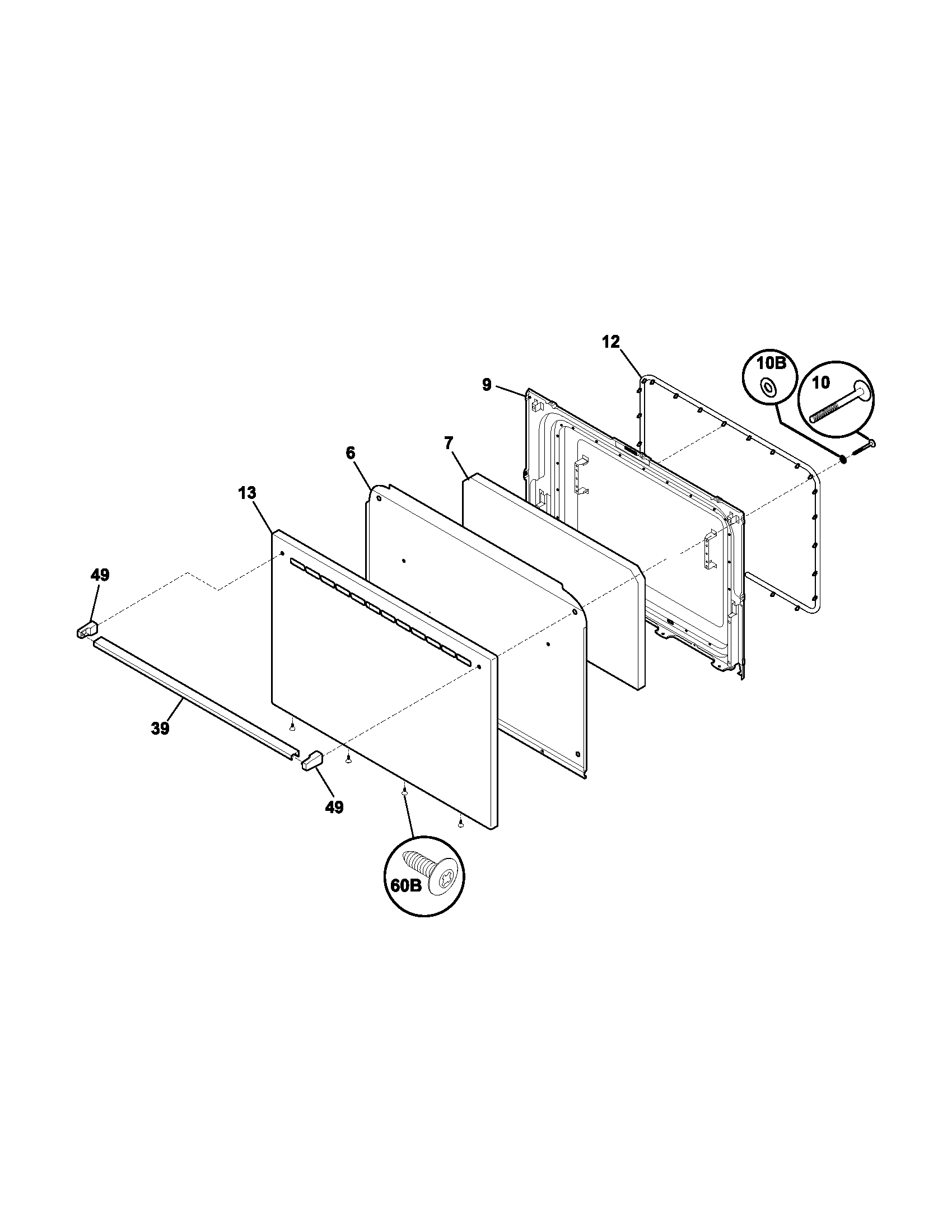 Kenmore 79064091303 door diagram