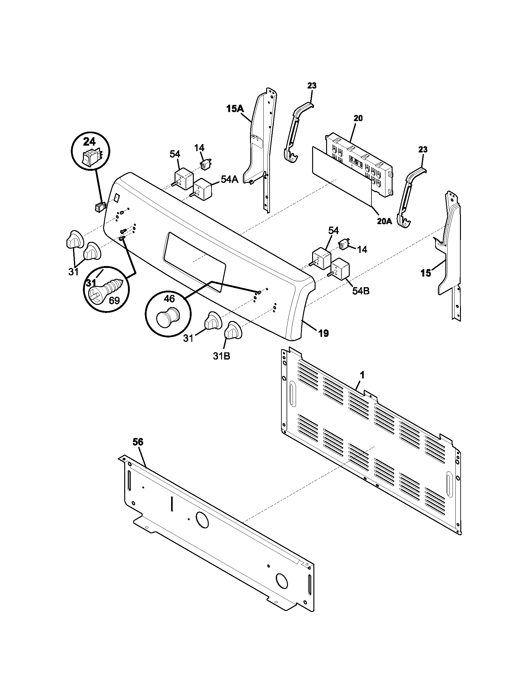 Kenmore 79095429303 backguard diagram