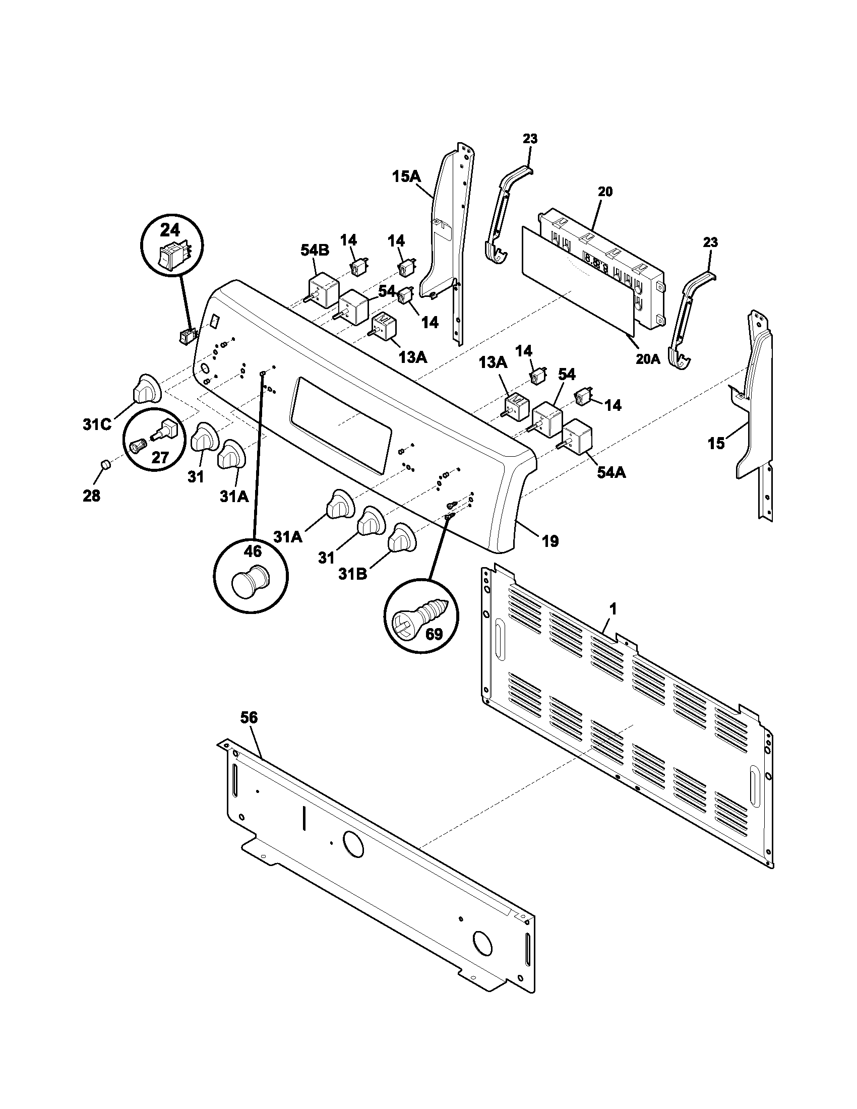 Kenmore 79095929303 backguard diagram