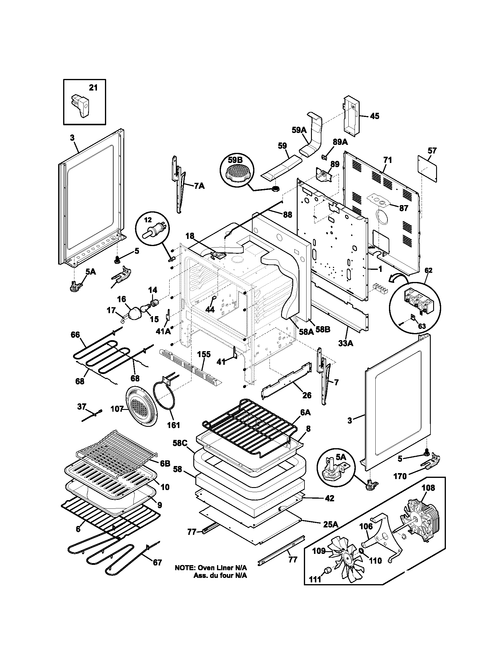 Kenmore 79095929303 body diagram