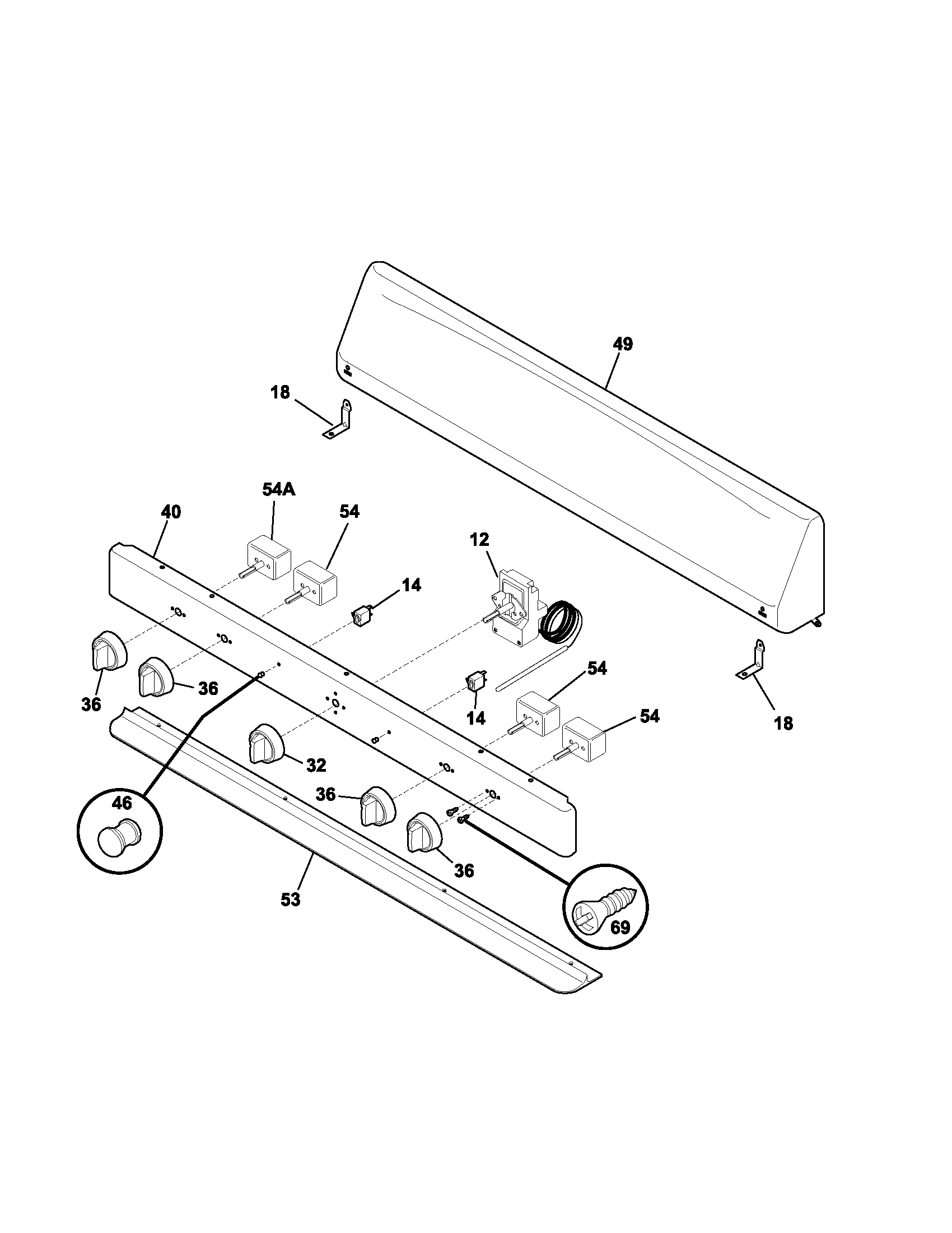 Kenmore 79060042400 backguard diagram
