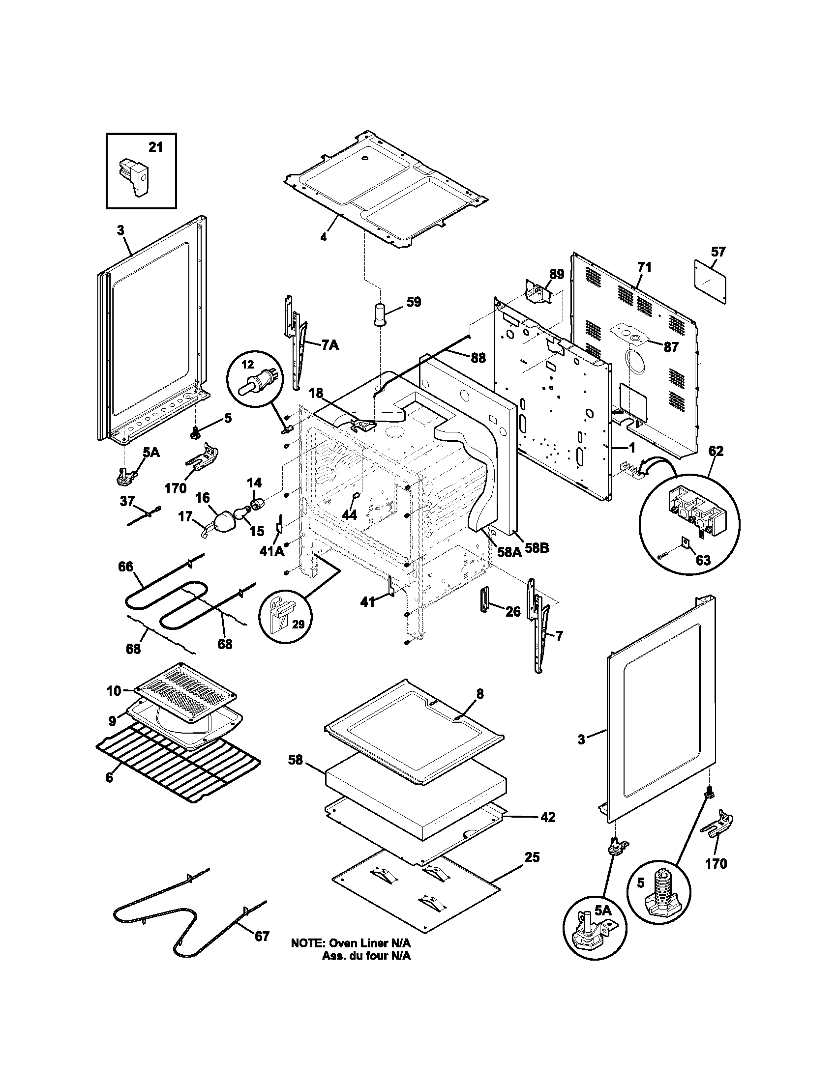 Kenmore 79015021400 body diagram