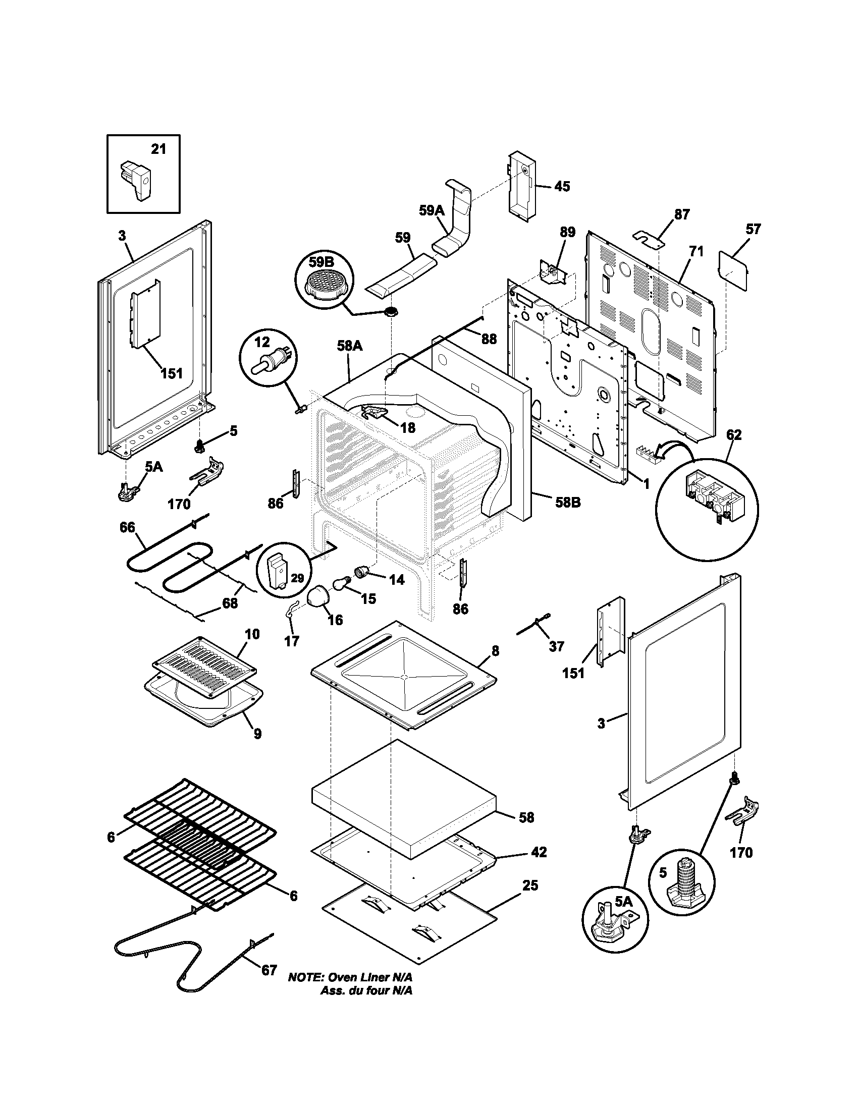 Kenmore 79096014400 body diagram
