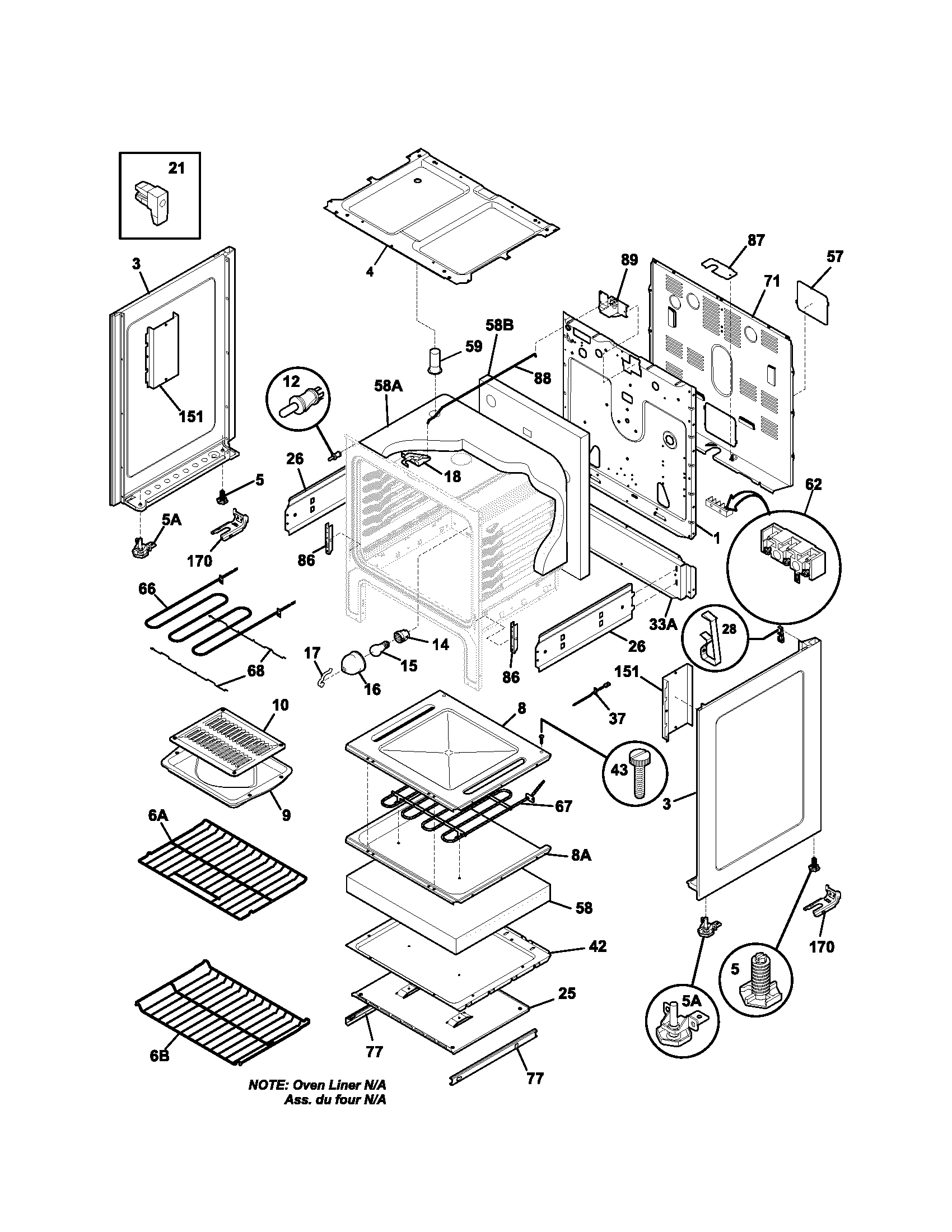 Kenmore 79094213400 body diagram
