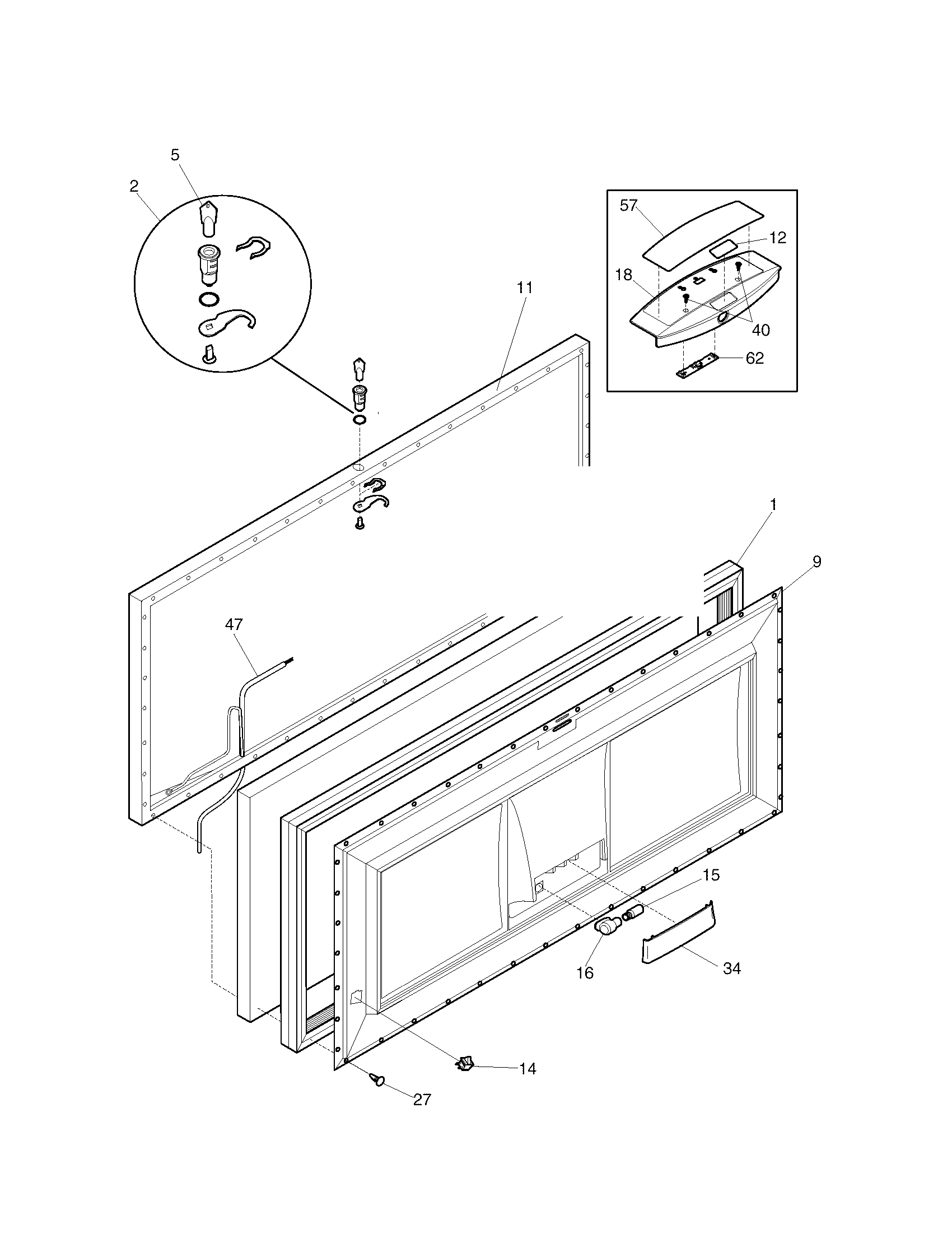 Kenmore 25313051103 door diagram