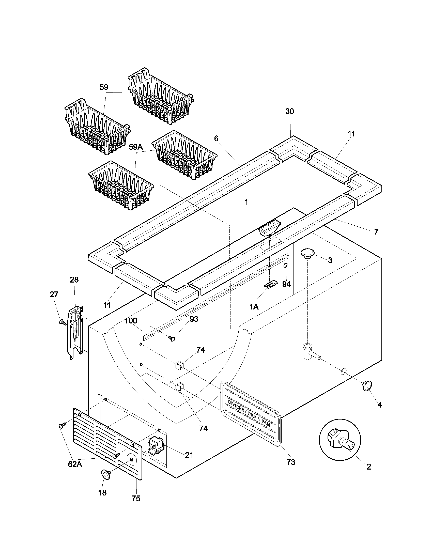 Kenmore 25313051103 cabinet diagram