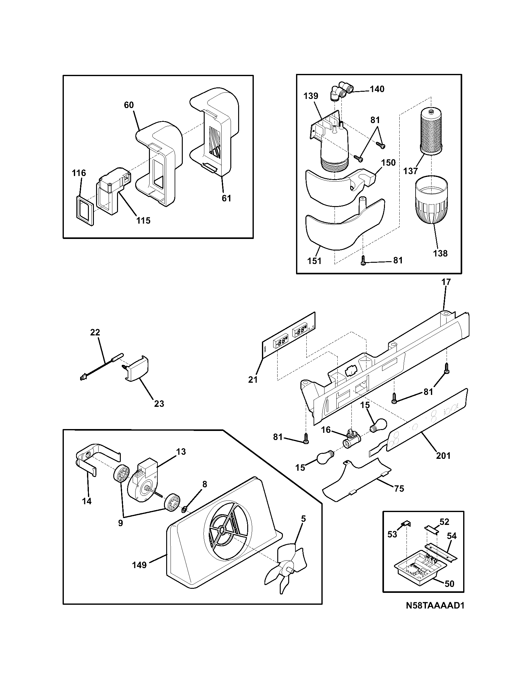 Frigidaire FSC23R5DW1 controls diagram