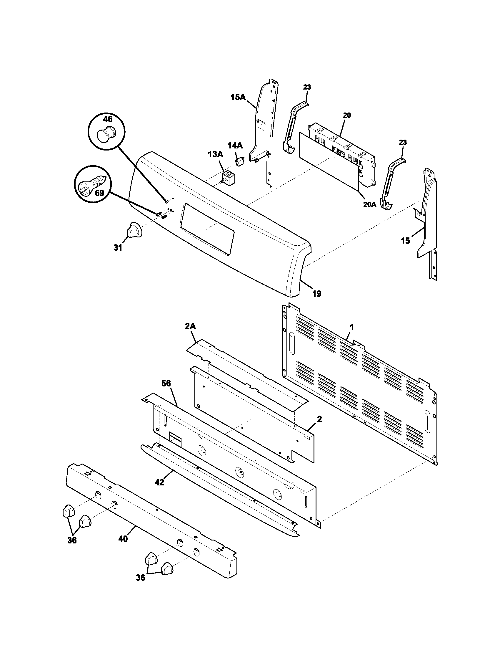 Kenmore 79075923302 backguard diagram