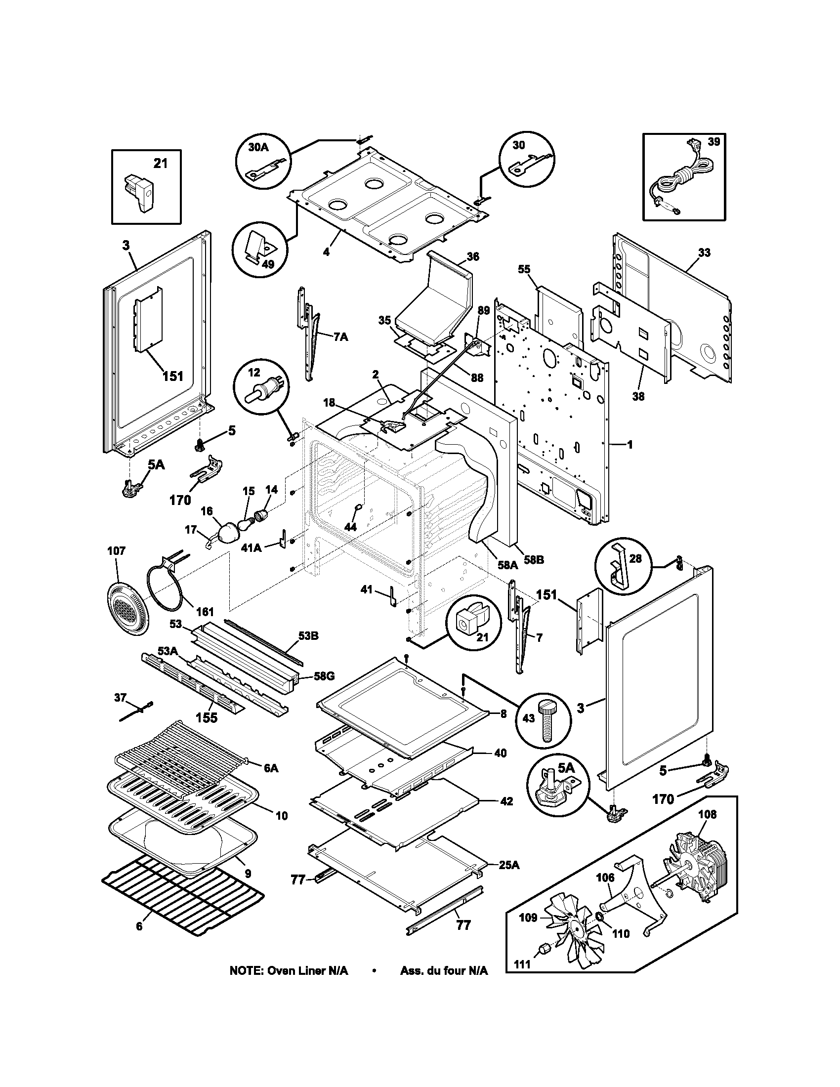 Kenmore 79075923302 body diagram