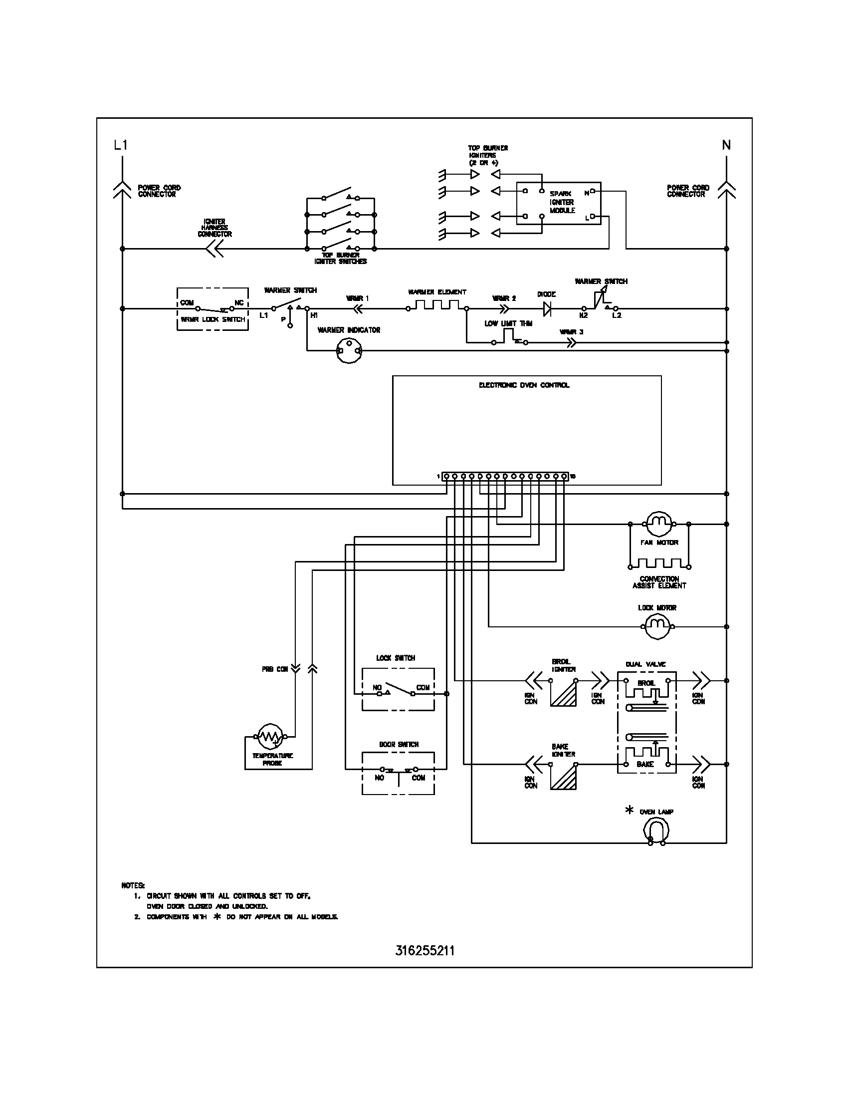 Kenmore 79075923302 wiring schematic diagram