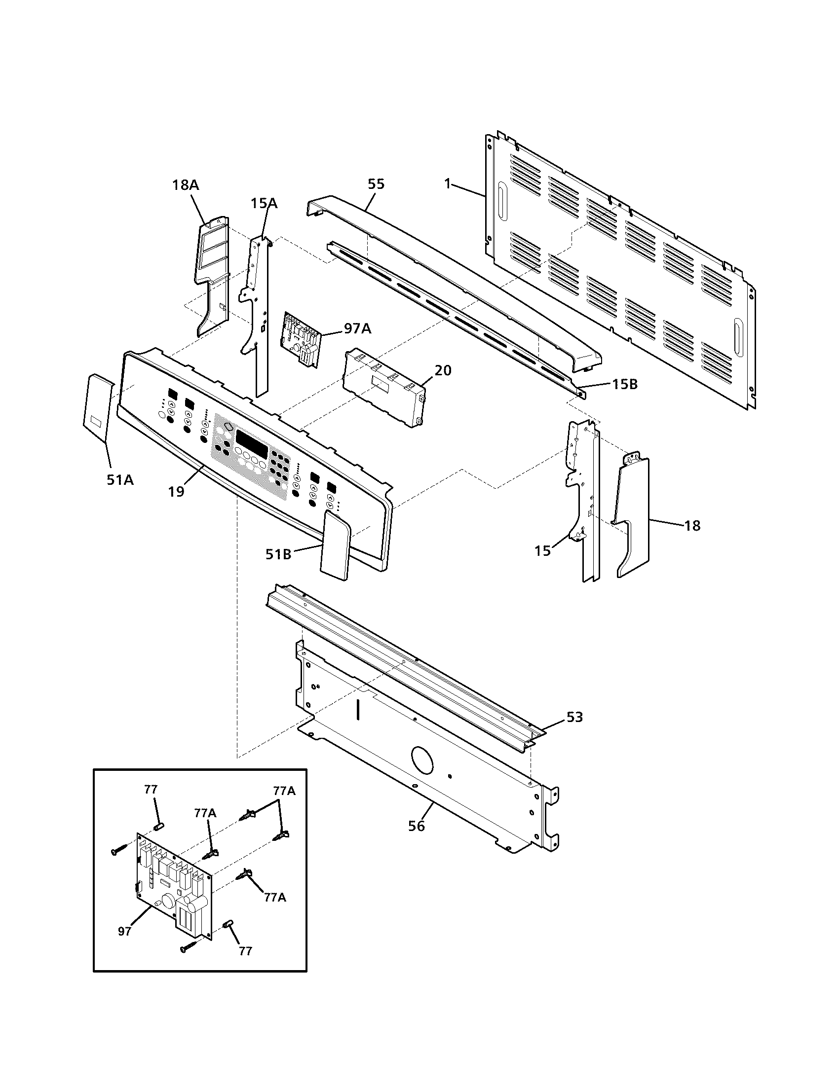 Kenmore Elite 79099113302 backguard diagram