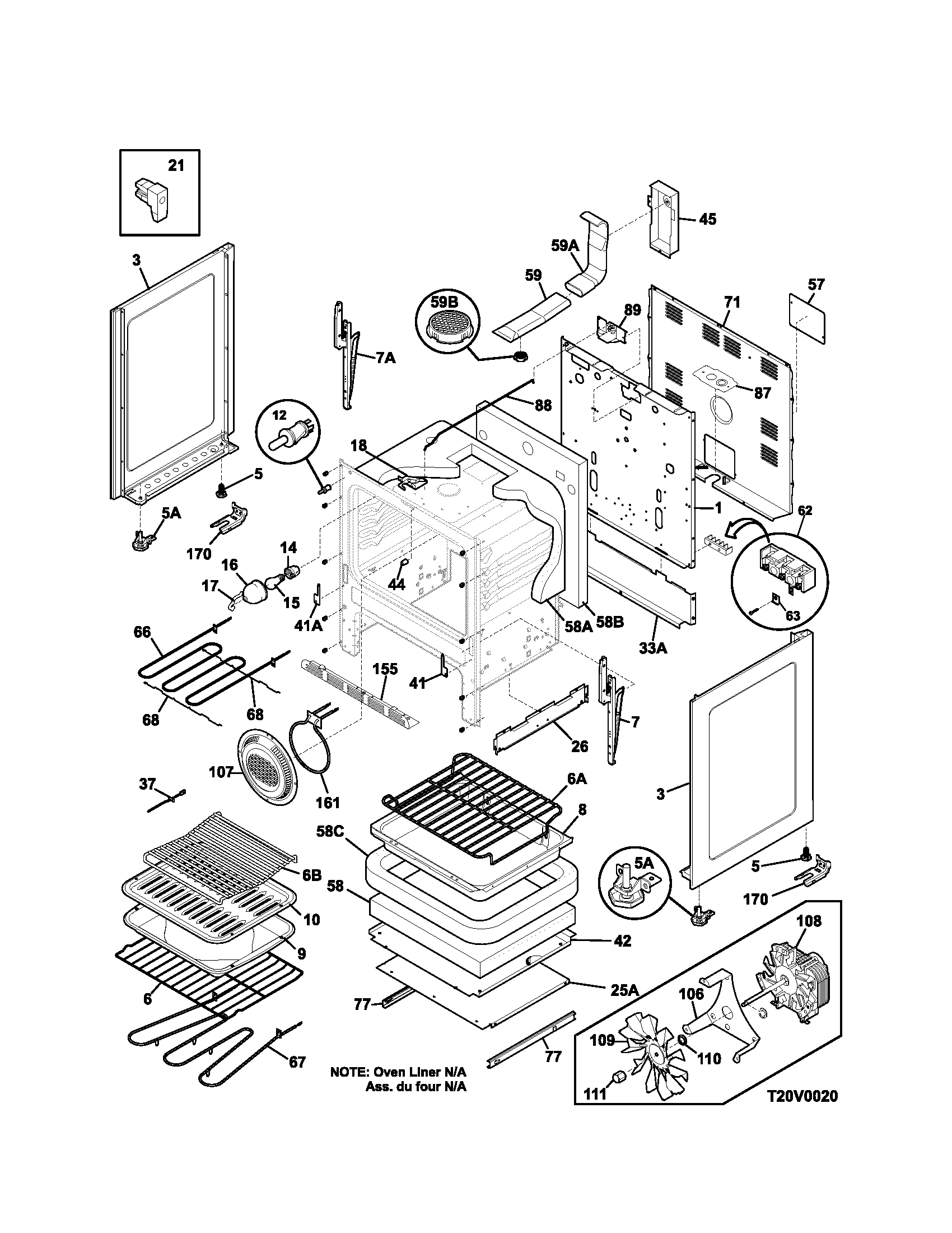 Kenmore Elite 79099113302 body diagram