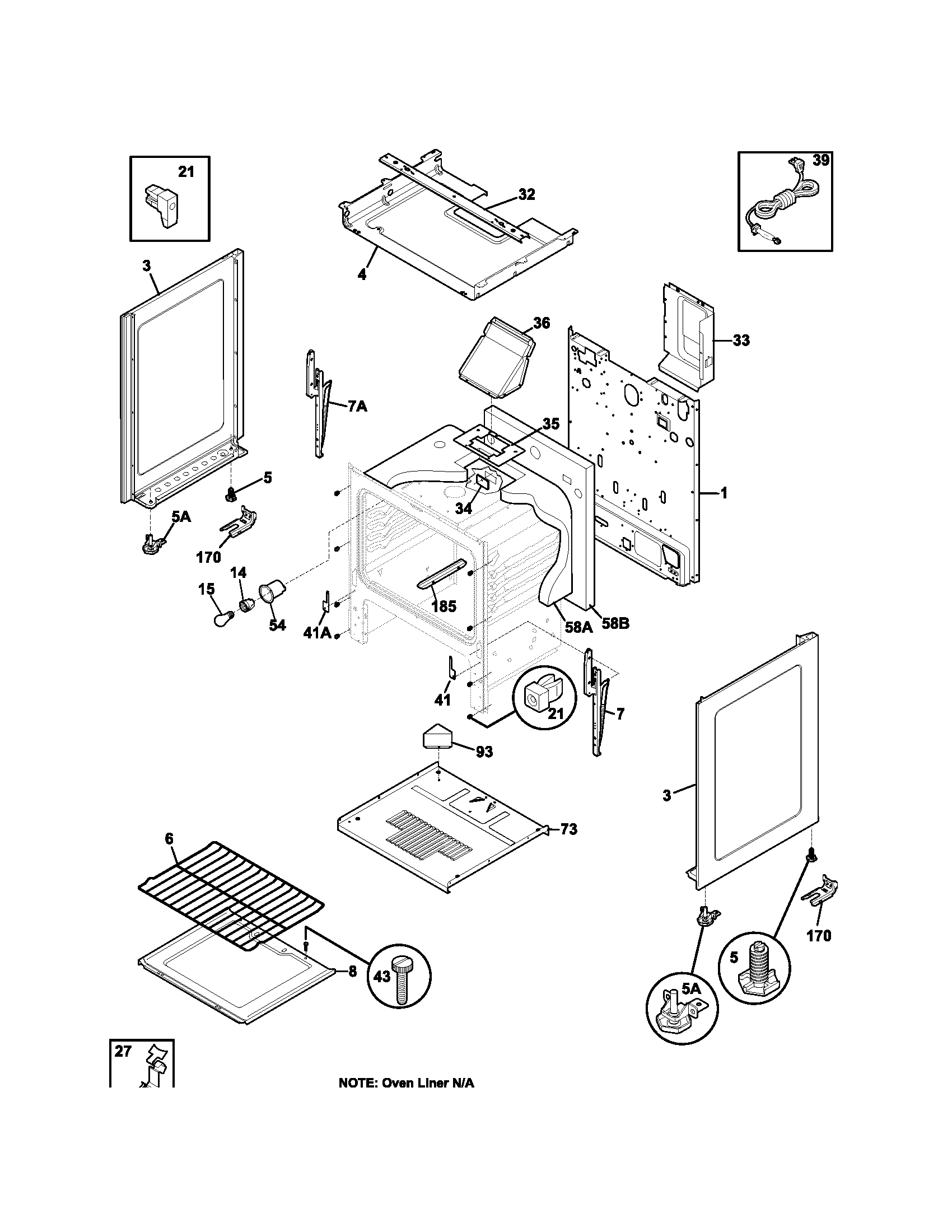 Kenmore 79070292400 body diagram