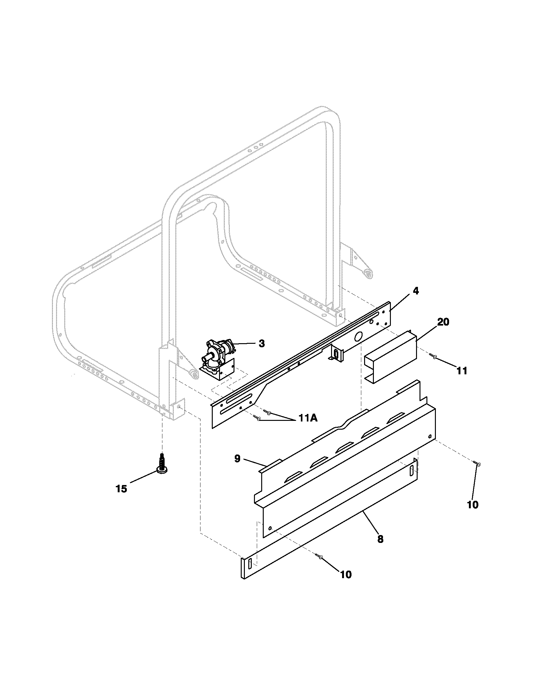 Kenmore 58714154400 frame diagram