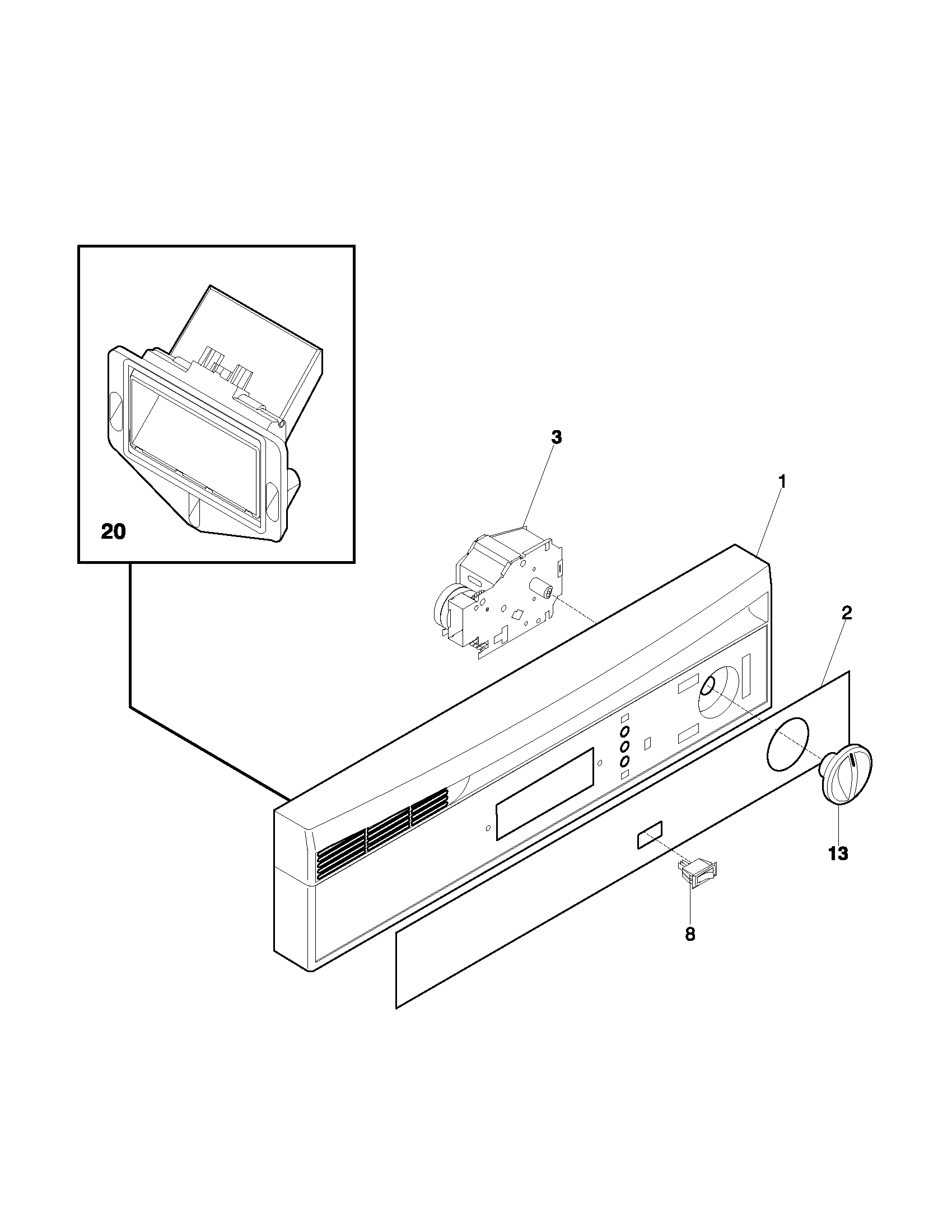 Kenmore 58714013400 control panel diagram