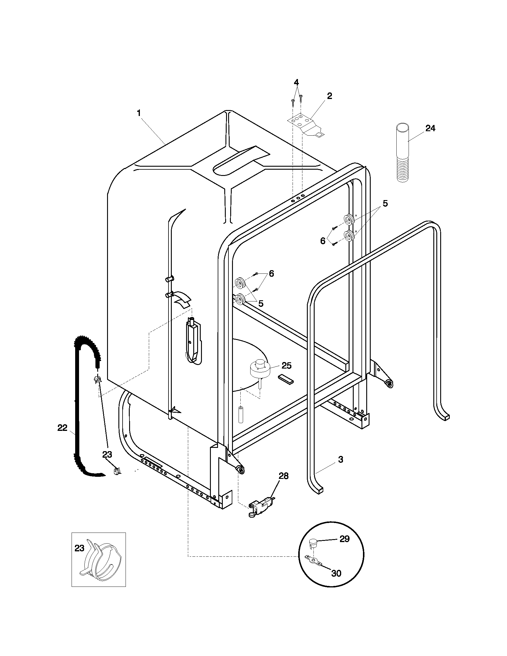 Kenmore 58714013400 tub diagram