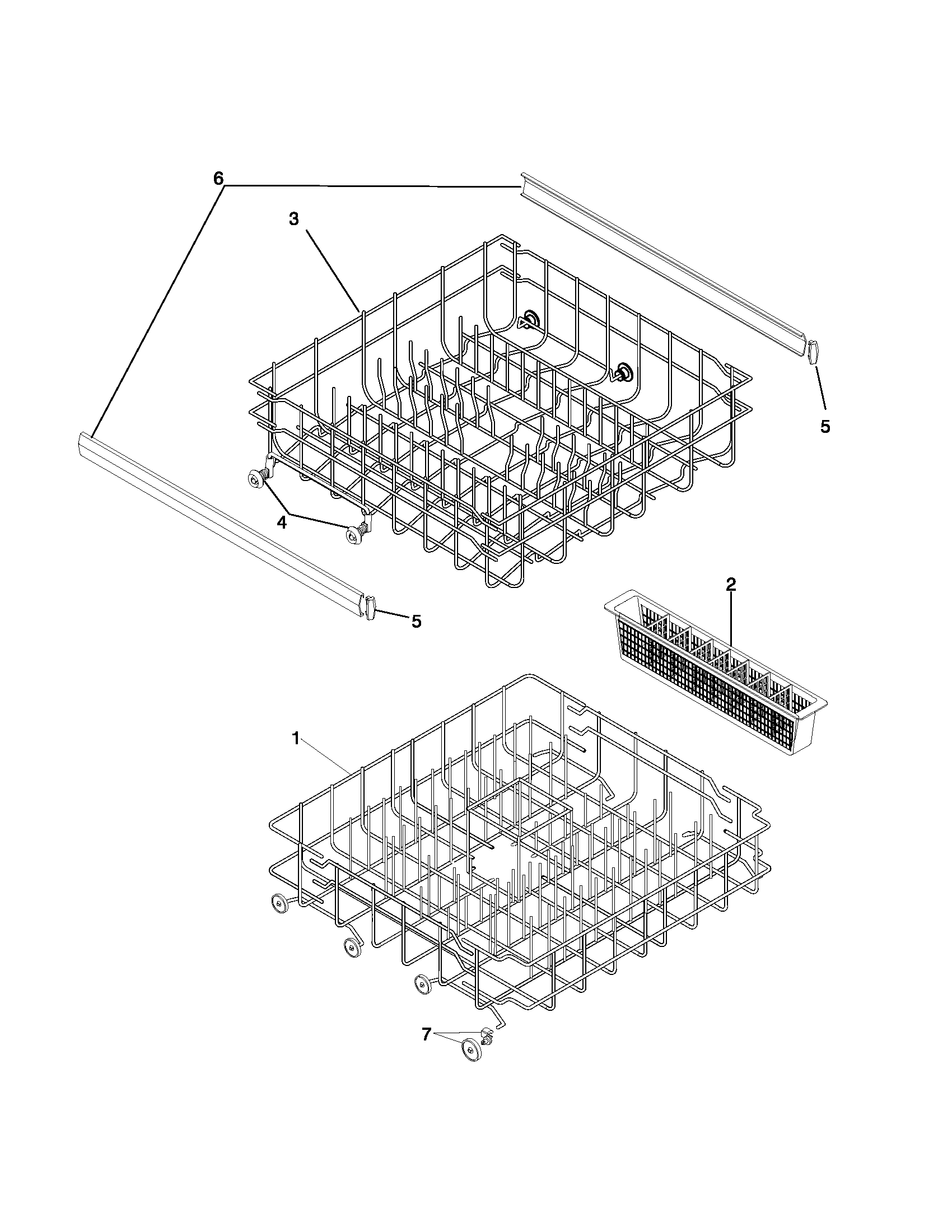 Kenmore 58714013400 racks diagram