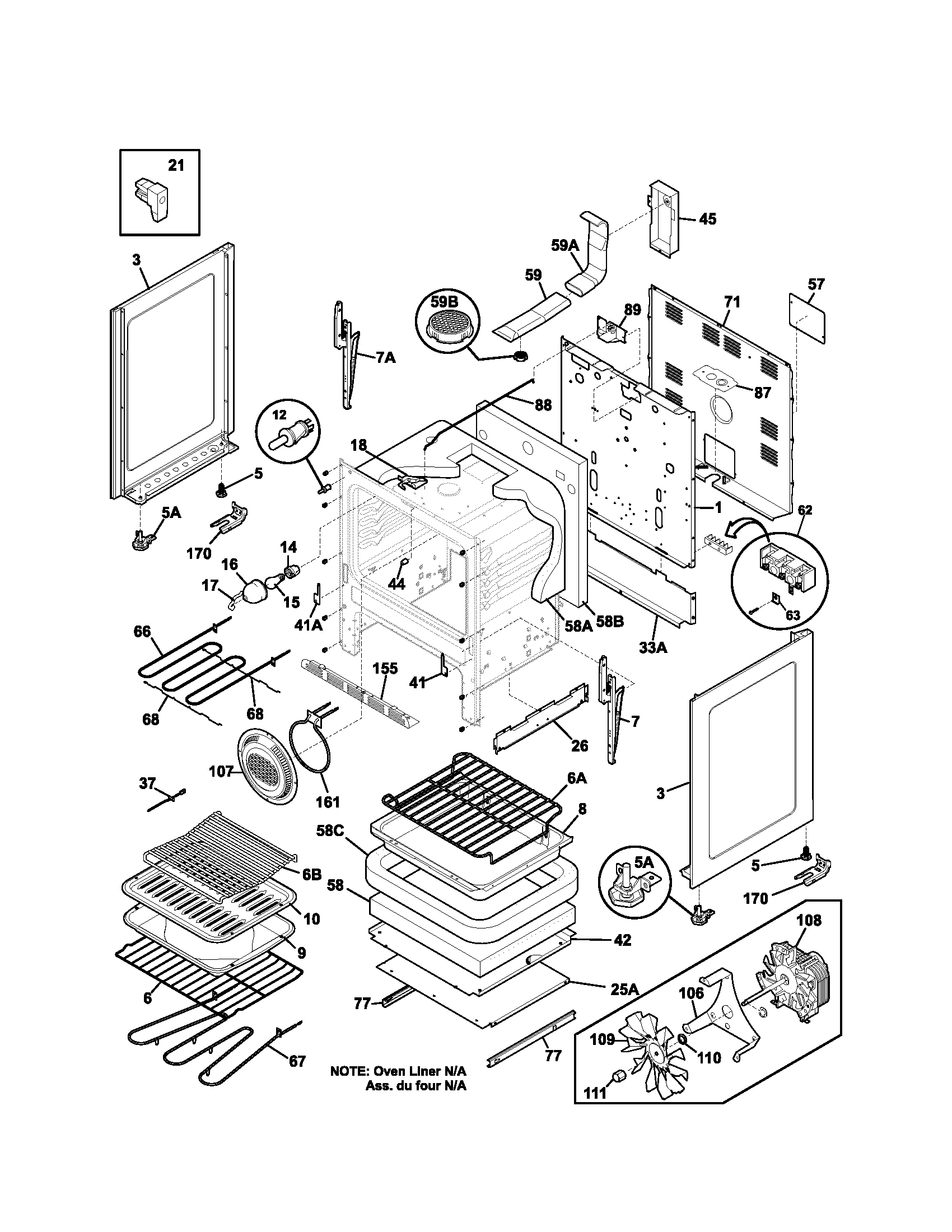 Kenmore Elite 79099114302 body diagram