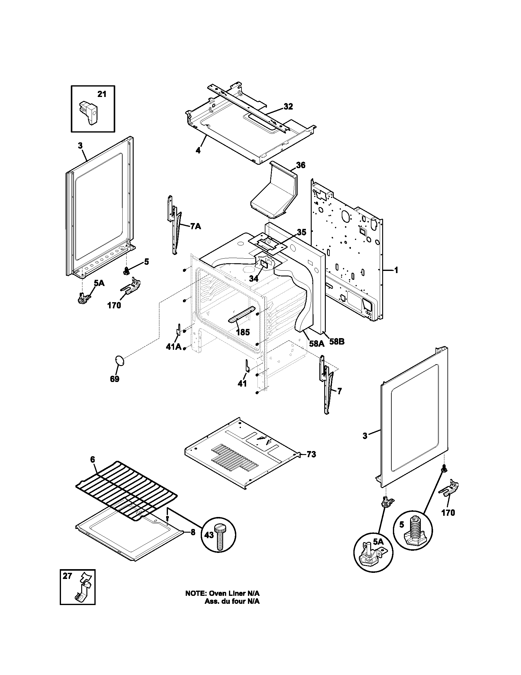 Kenmore 79060002400 body diagram