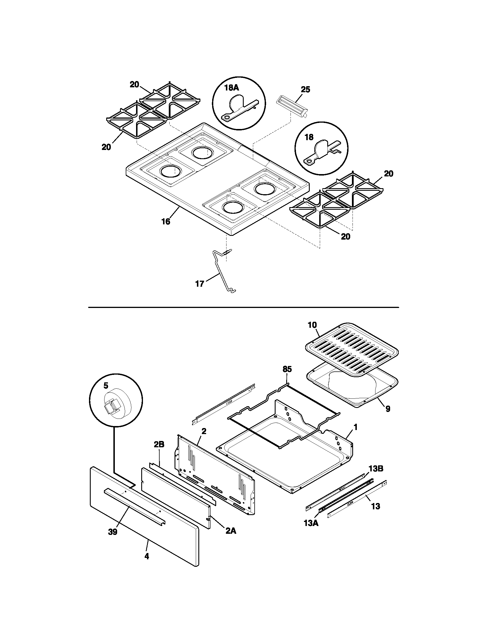 Kenmore 79060002400 top/drawer diagram
