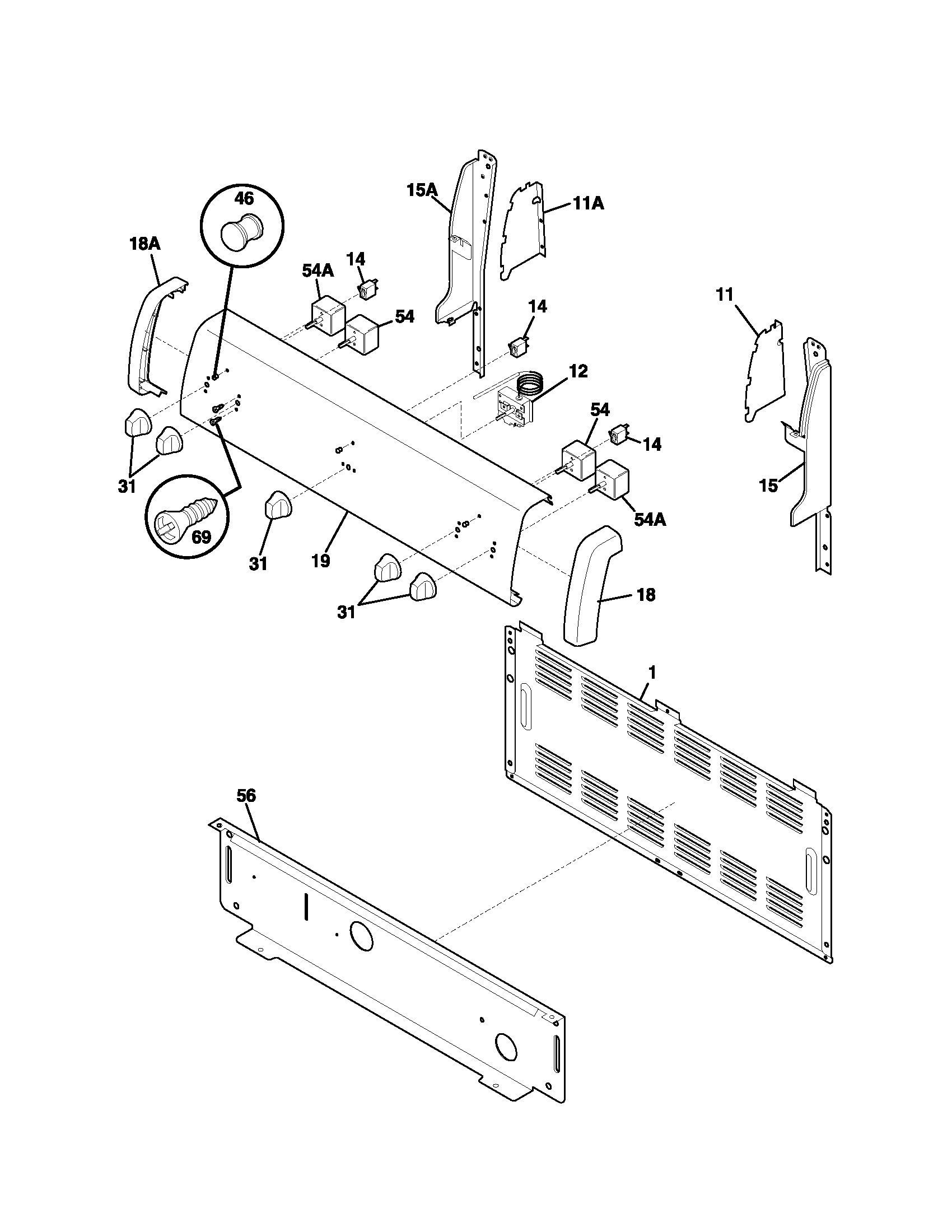 Kenmore 79090800400 backguard diagram