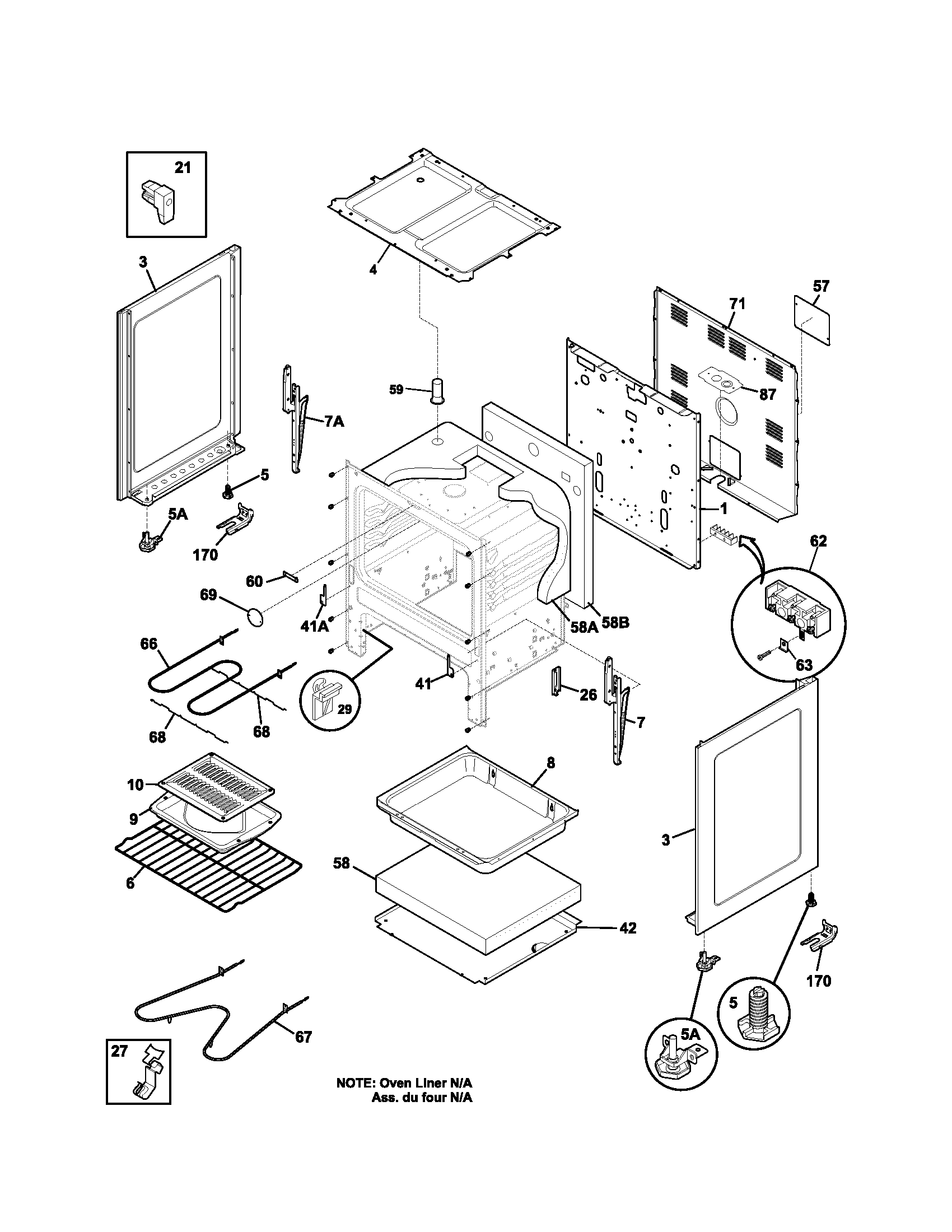 Kenmore 79090800400 body diagram