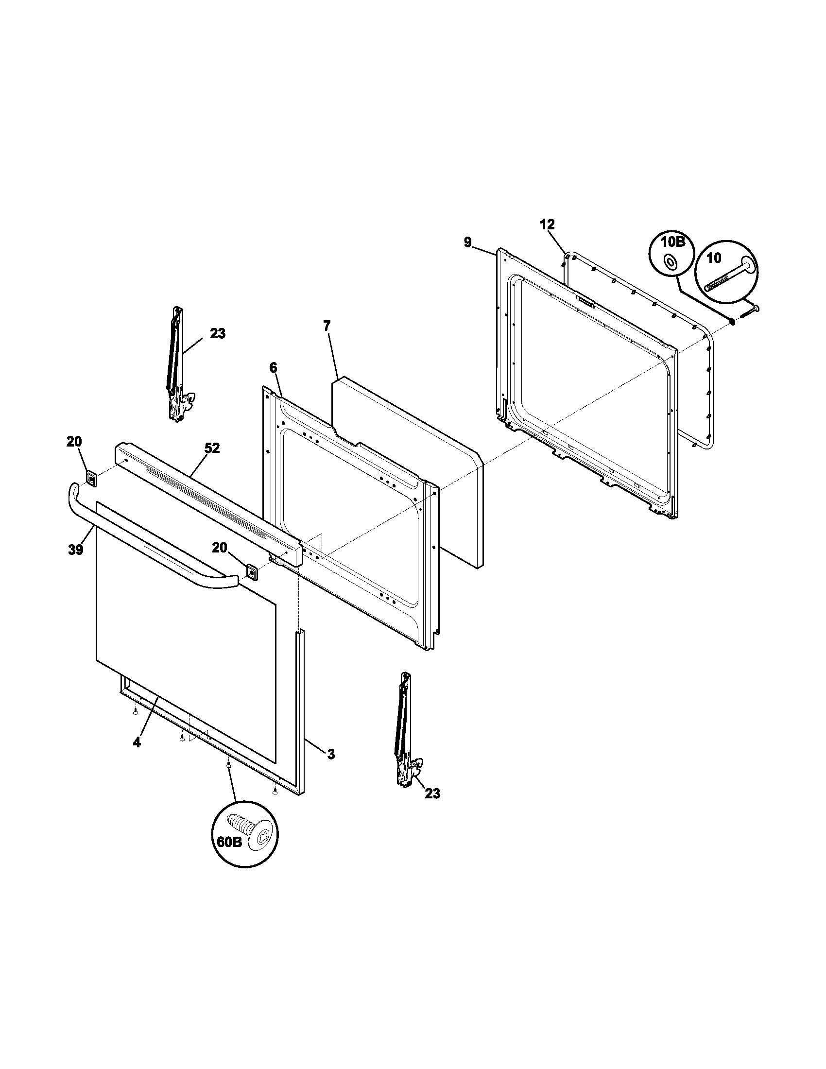Kenmore 79090910400 door diagram