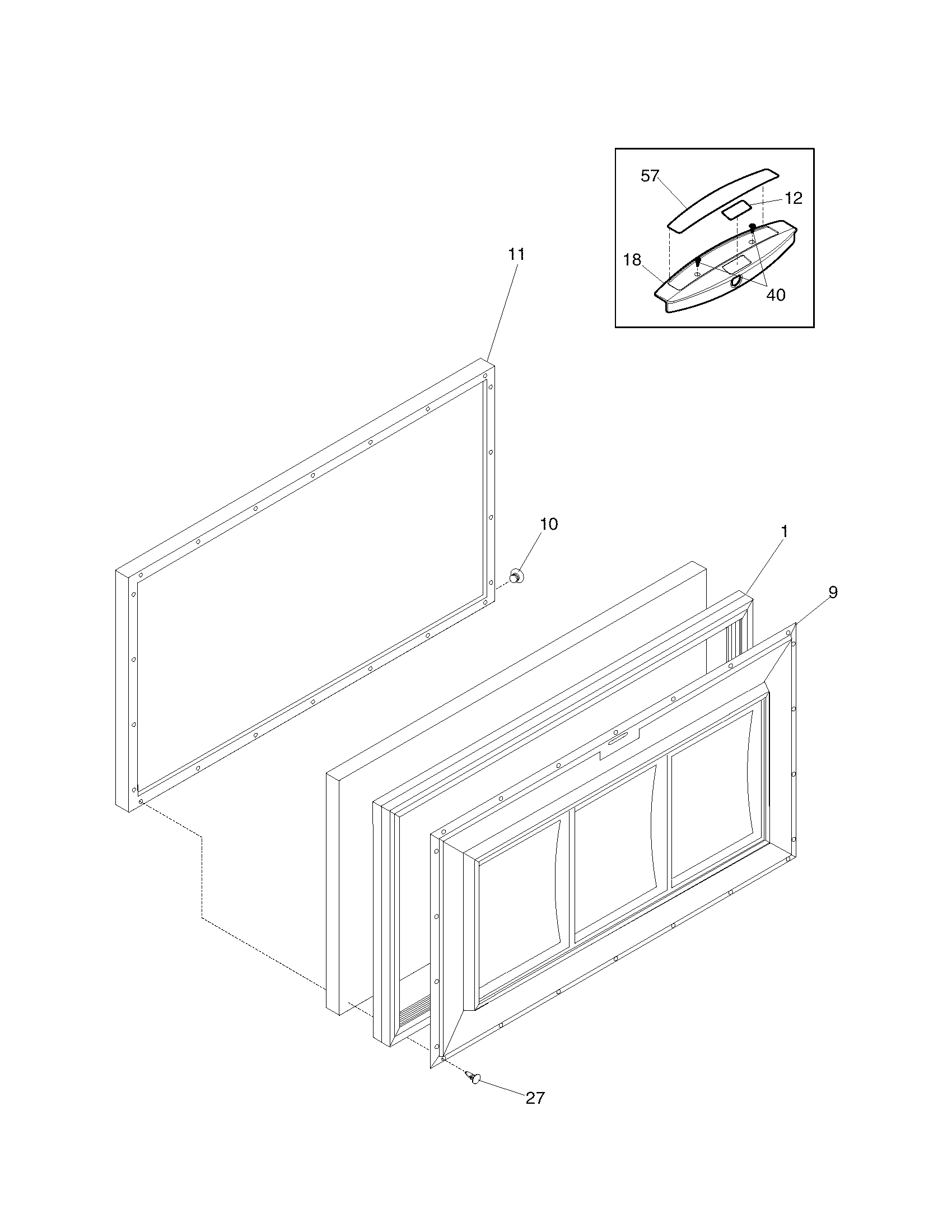 Kenmore 25314512101 door diagram