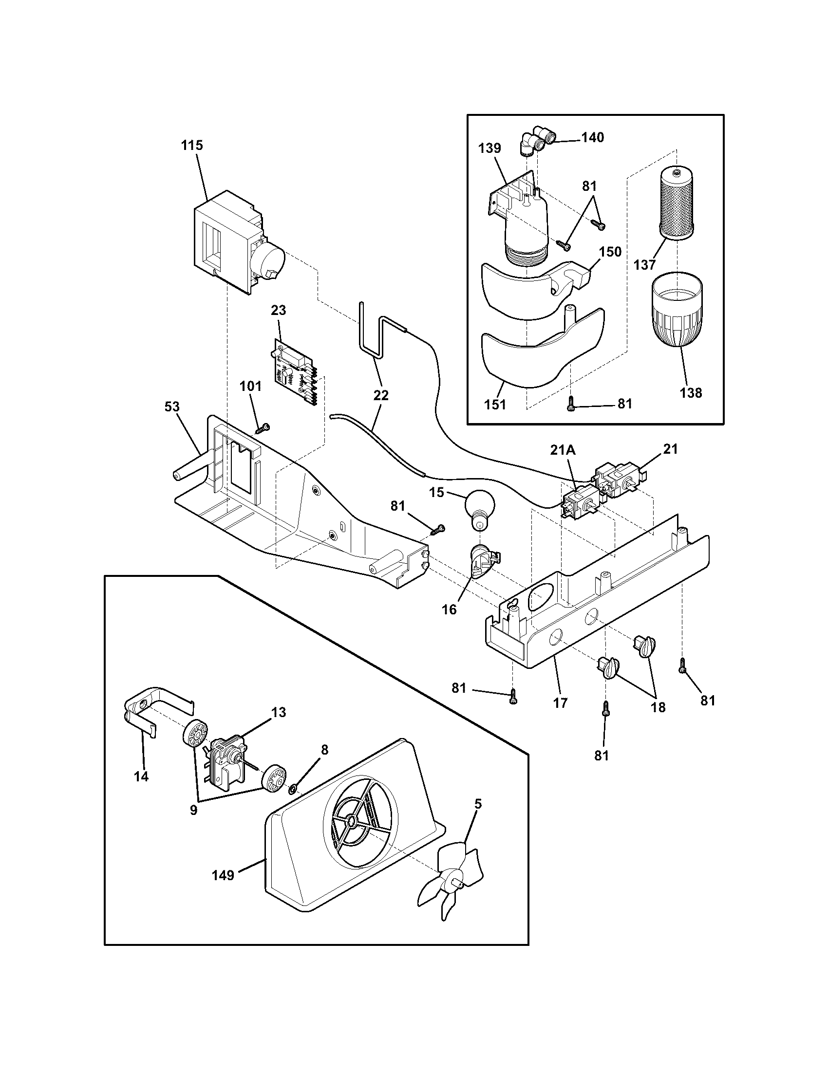 Frigidaire FRS26KR4DW1 controls diagram
